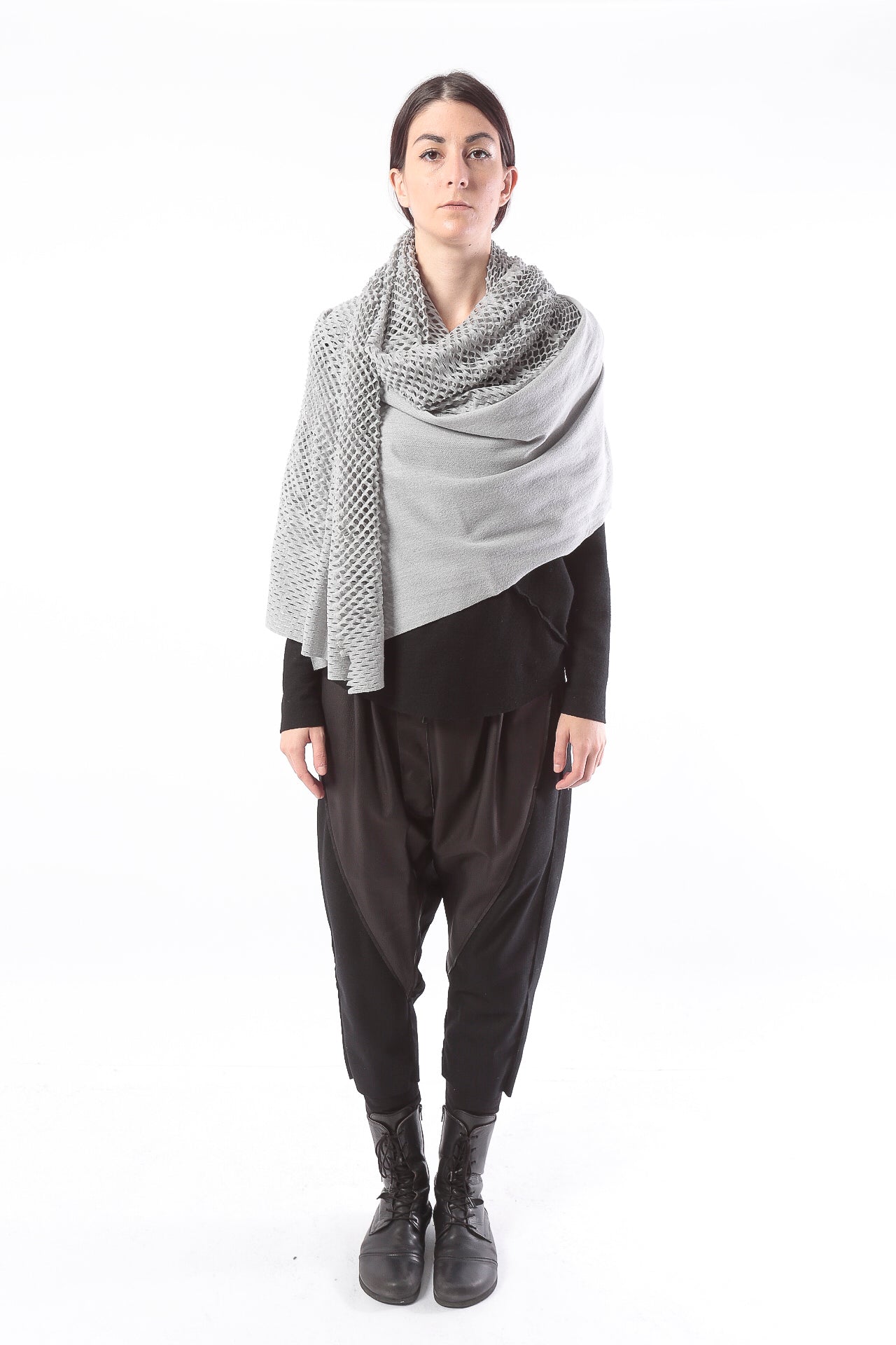 PLAIN CORNICE STOLE［WOOL］SOLID COLOR