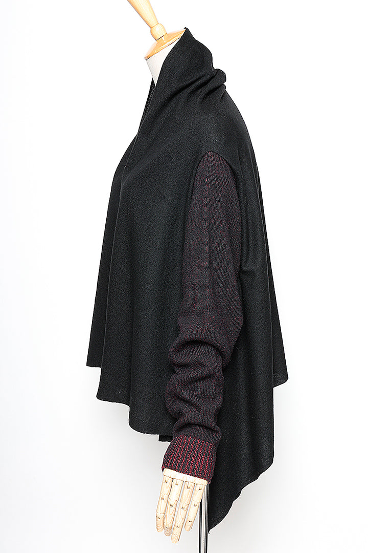 KNIT SLEEVE CARDIGAN［WOOL］