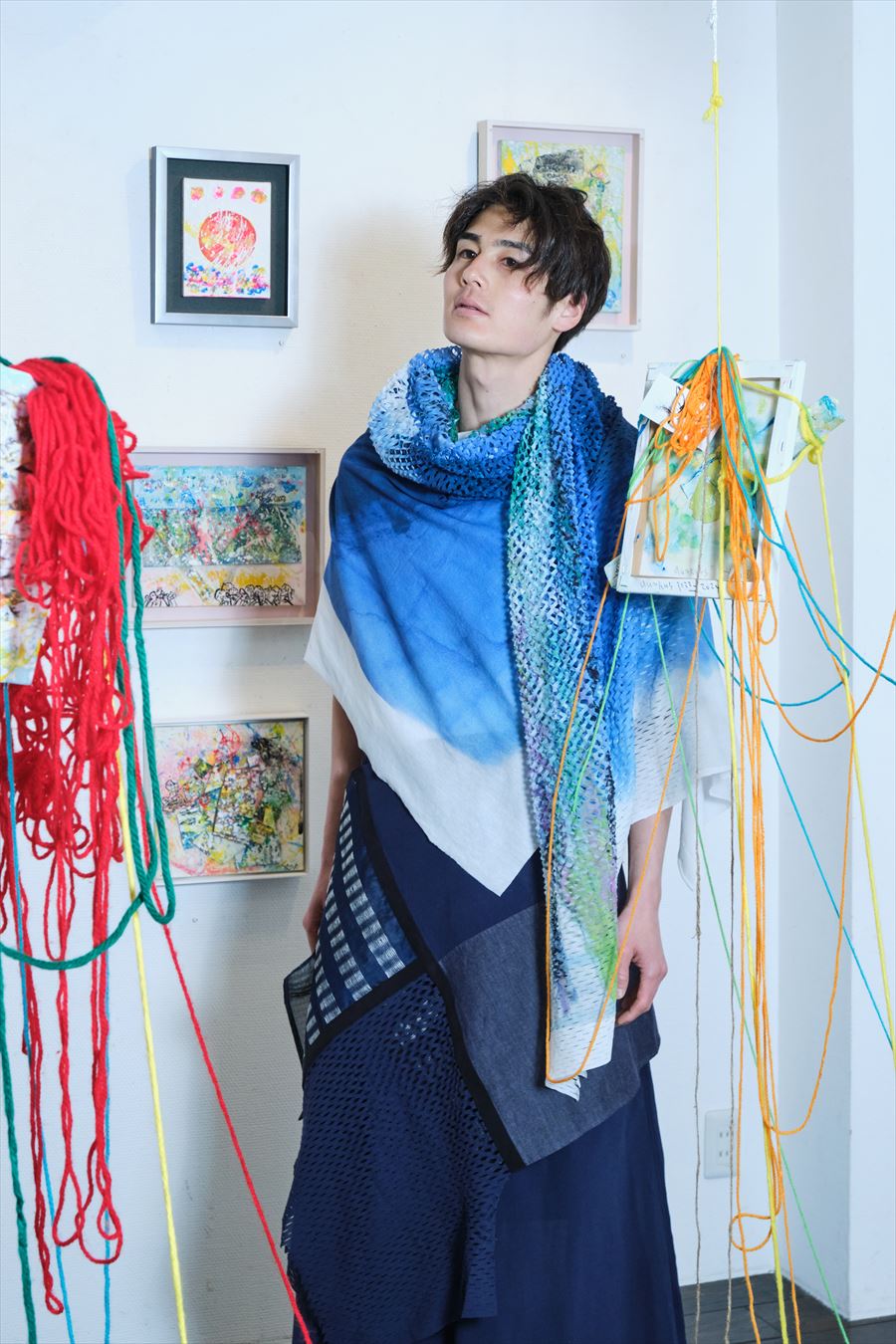 PLAIN CORNICE STOLE［COTTON］YOSHIO NAKAJIMA
