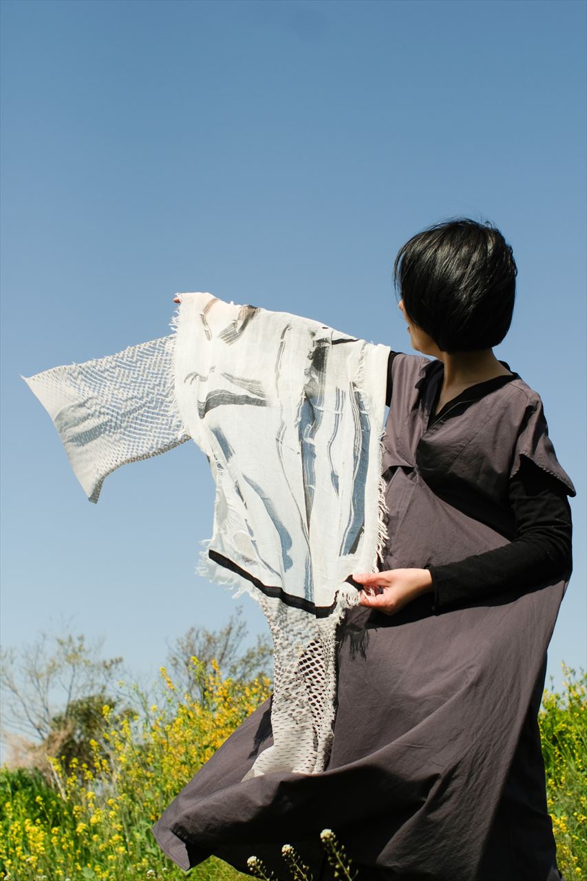 W CORNICE SCARF［COTTON］