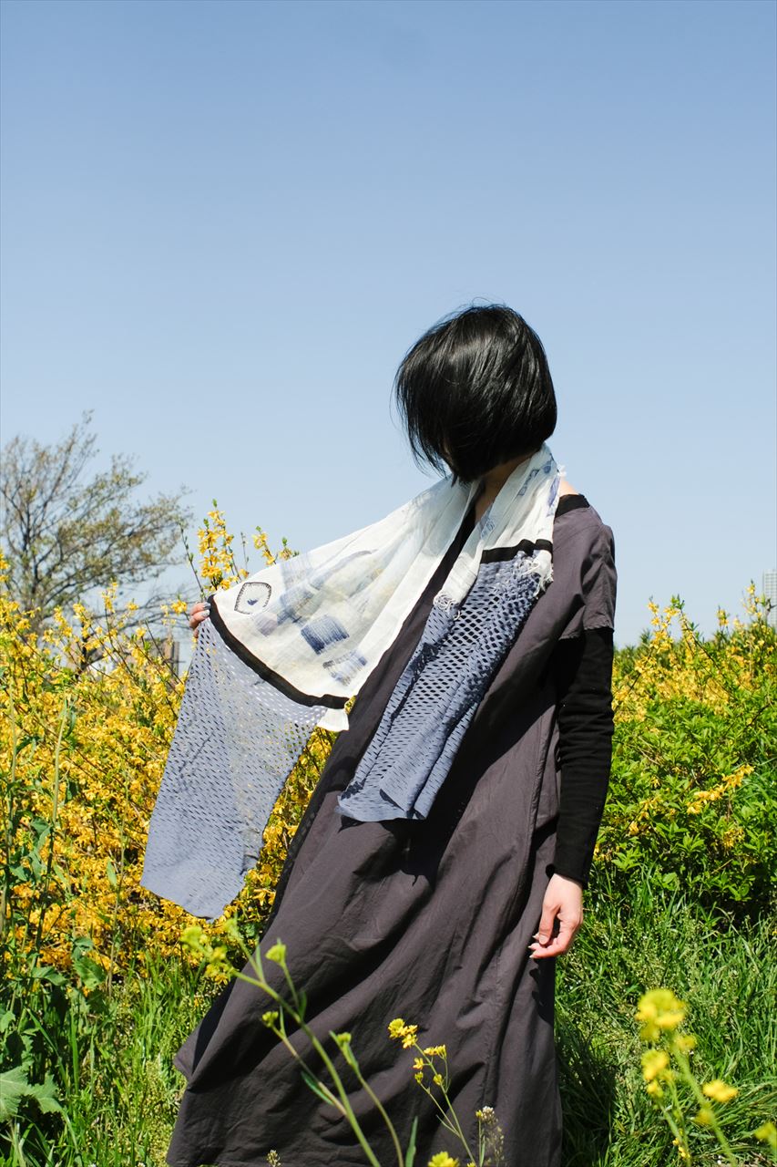W CORNICE SCARF［COTTON］