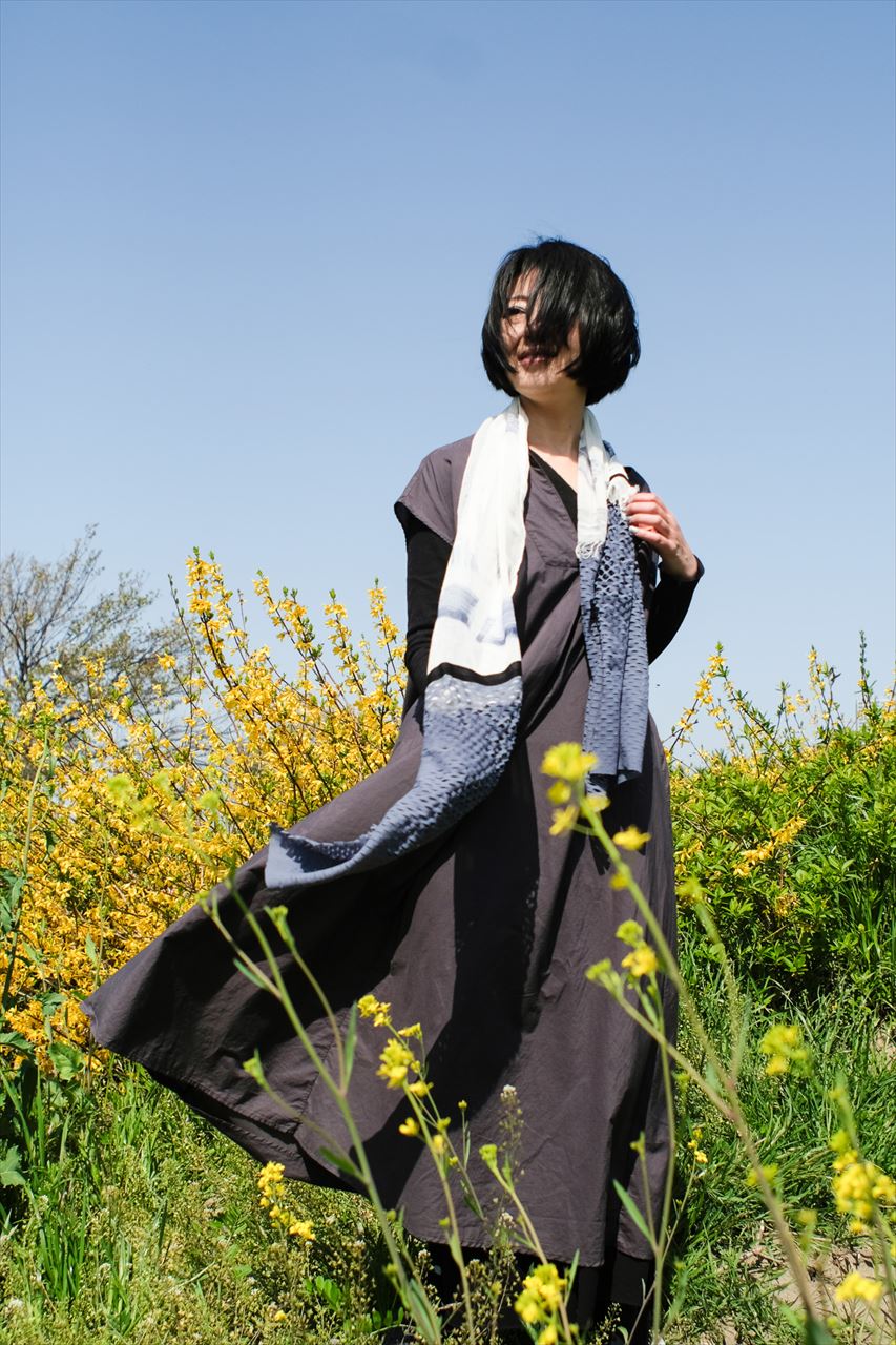 W CORNICE SCARF［COTTON］