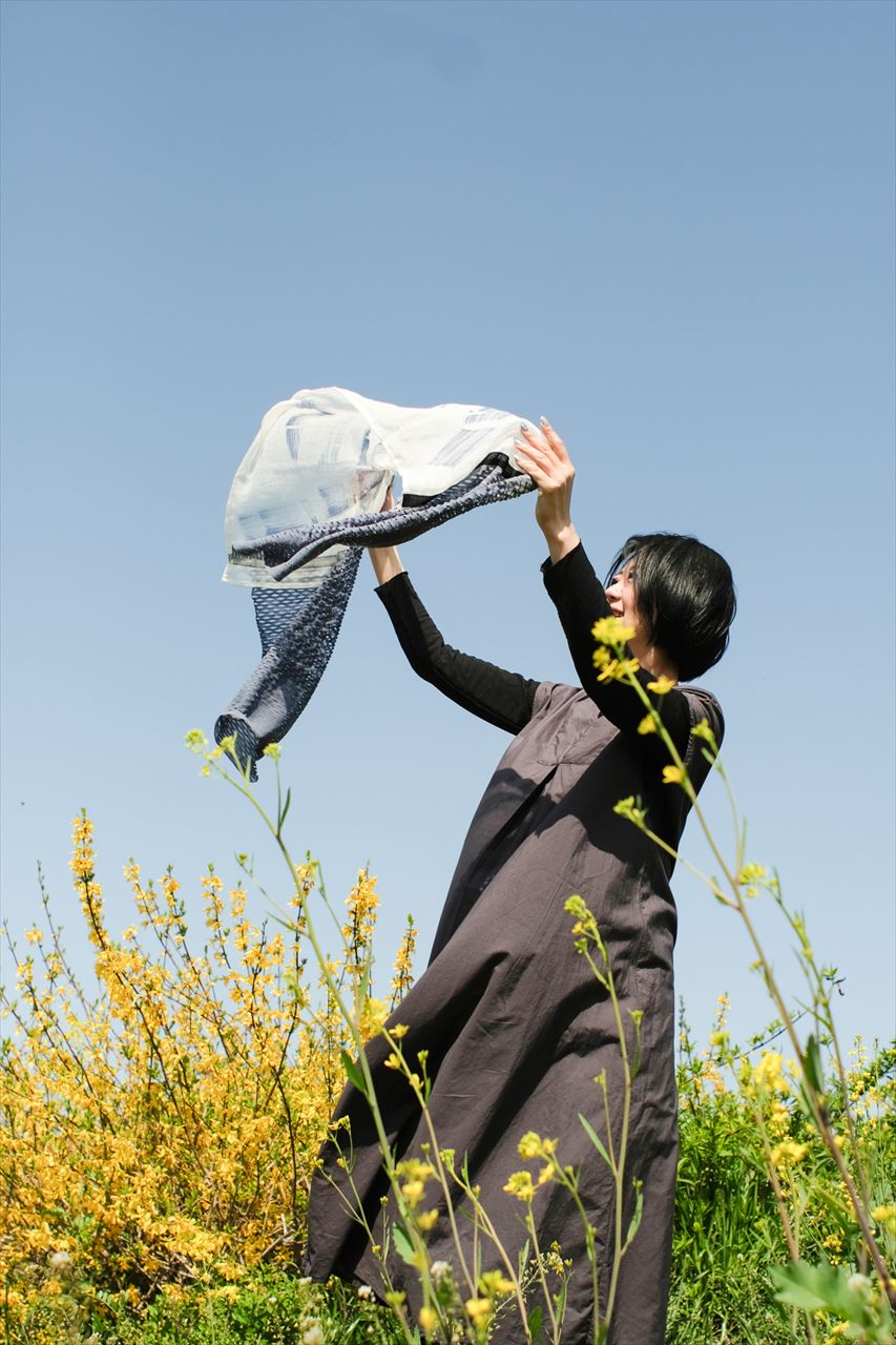 W CORNICE SCARF［COTTON］