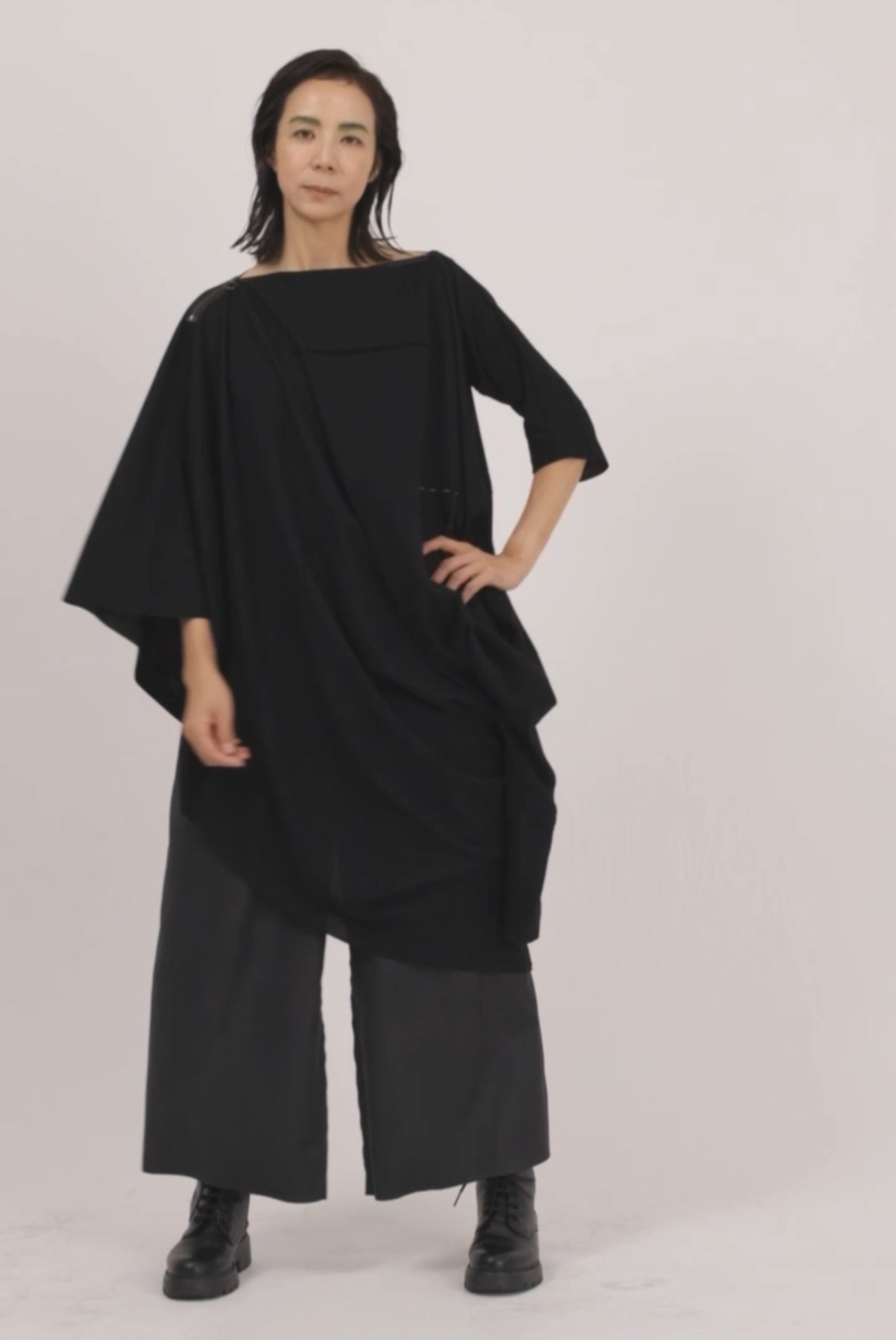 2WAY CROPPED SHOULDER ONE PIECE［WOOL］