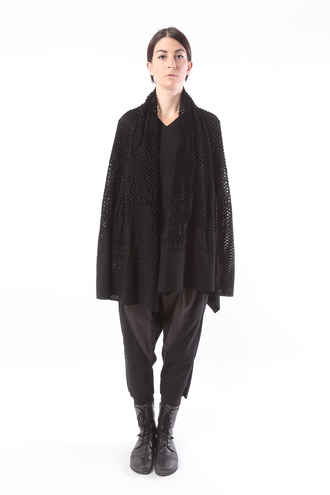 PLAIN CORNICE STOLE［WOOL］SOLID COLOR