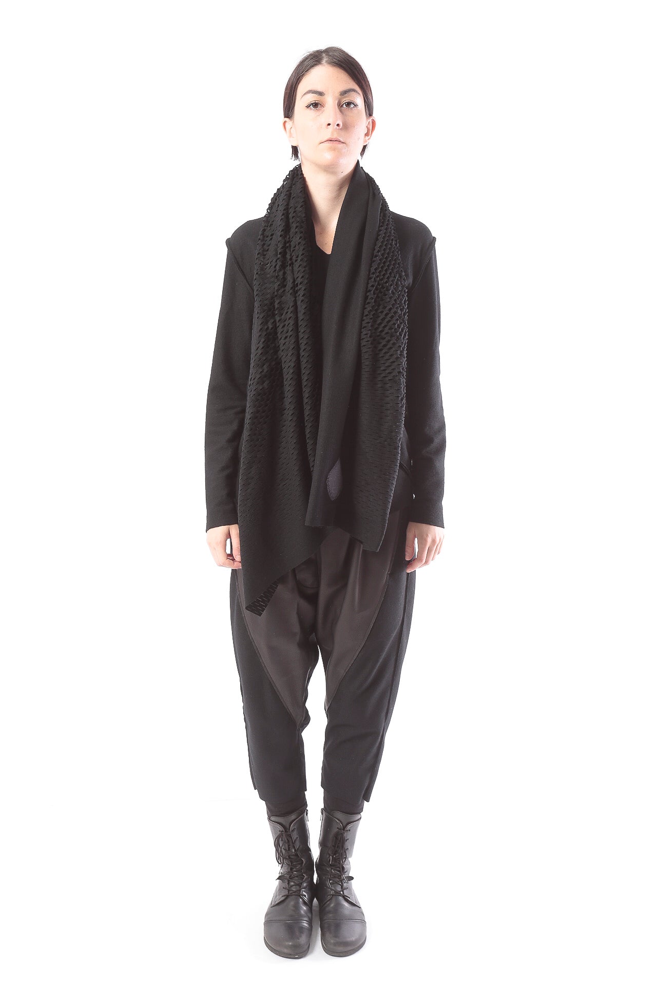 PLAIN CORNICE STOLE［WOOL］SOLID COLOR