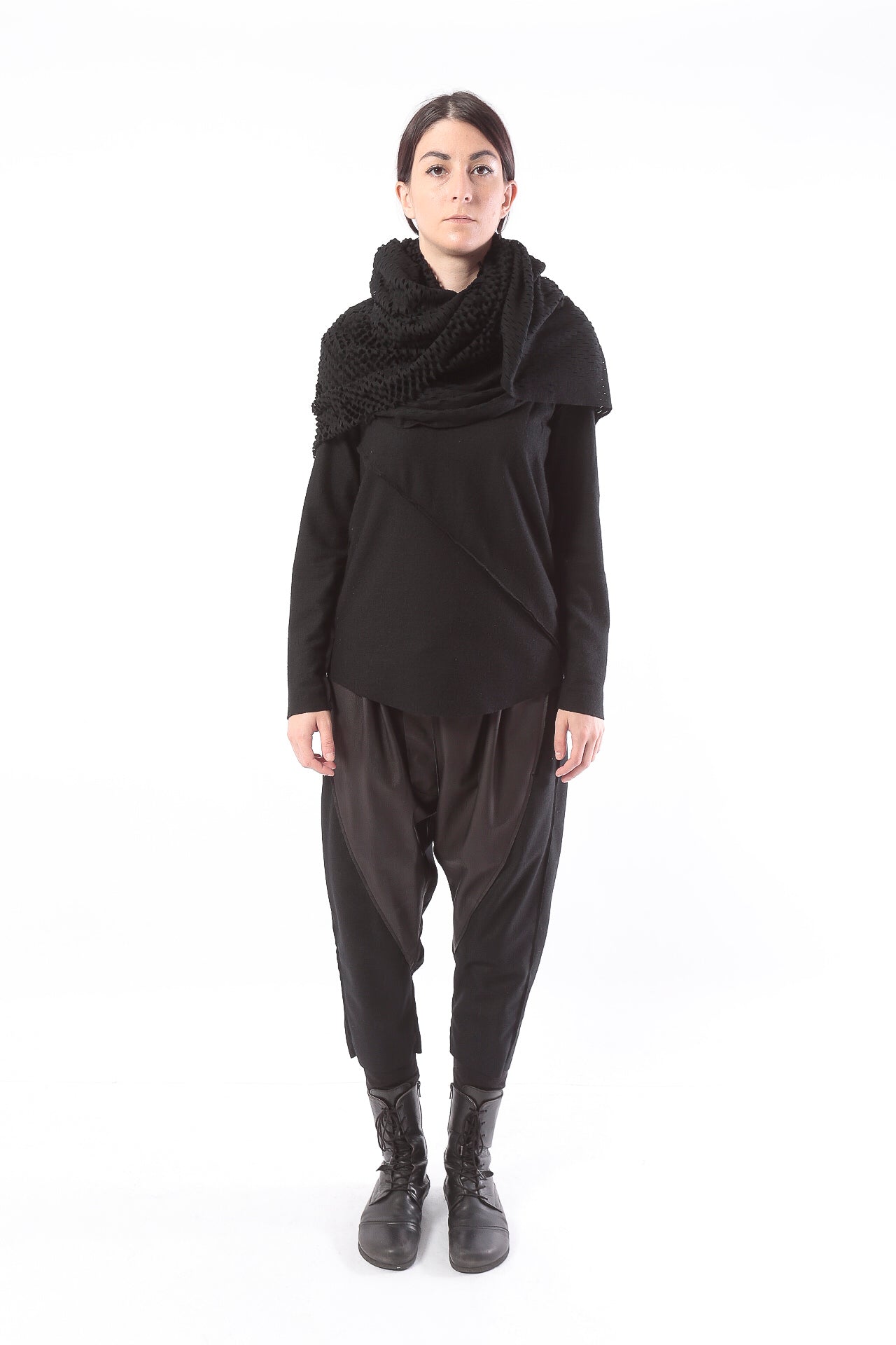 PLAIN CORNICE STOLE［WOOL］SOLID COLOR