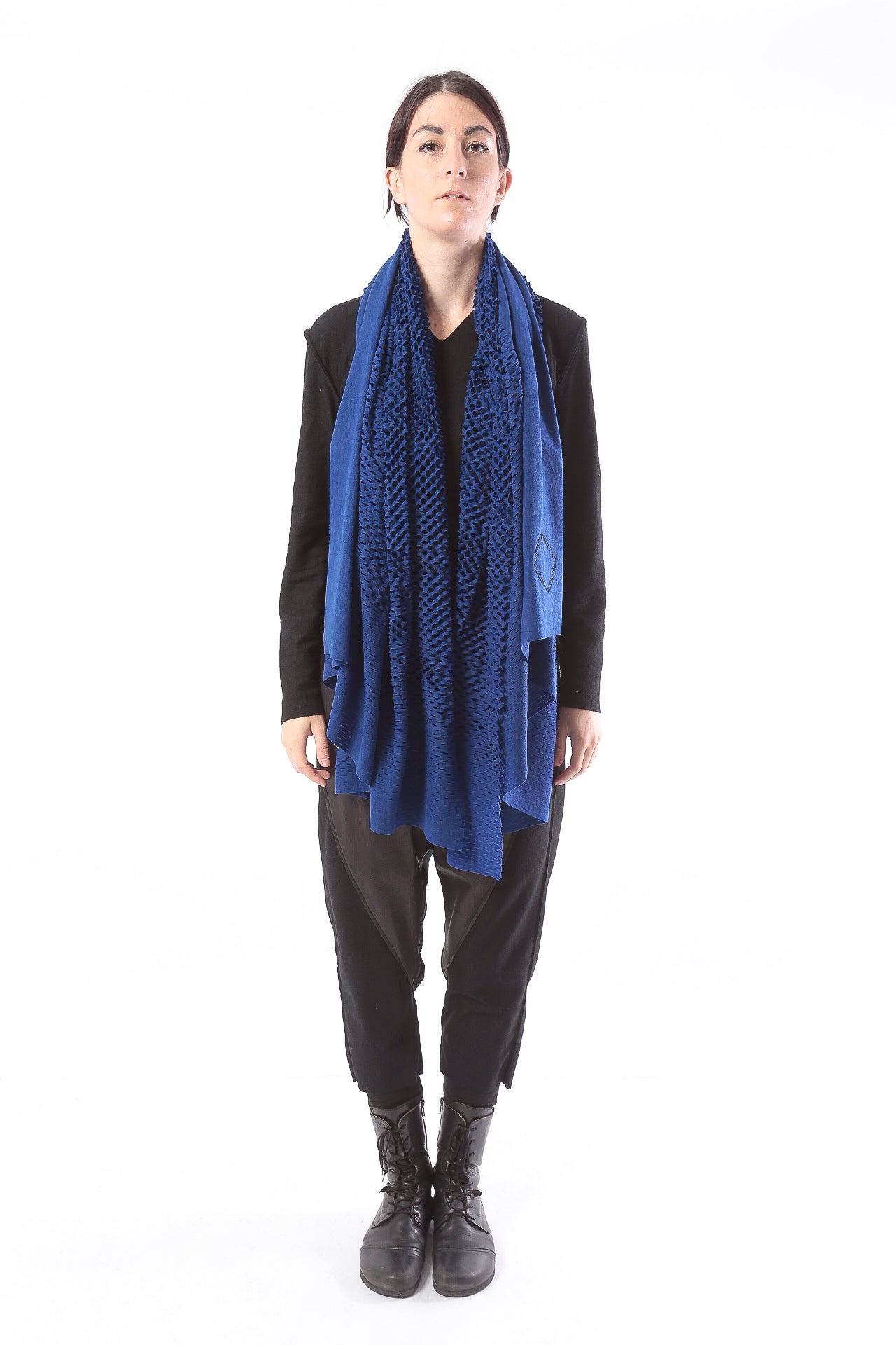 PLAIN CORNICE STOLE［WOOL］SOLID COLOR