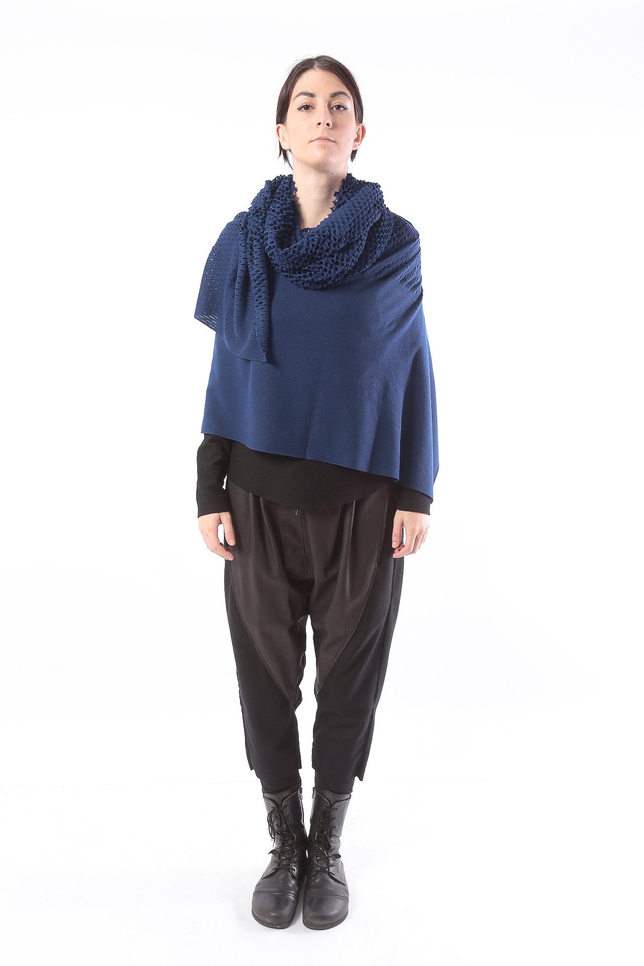 PLAIN CORNICE STOLE［WOOL］SOLID COLOR