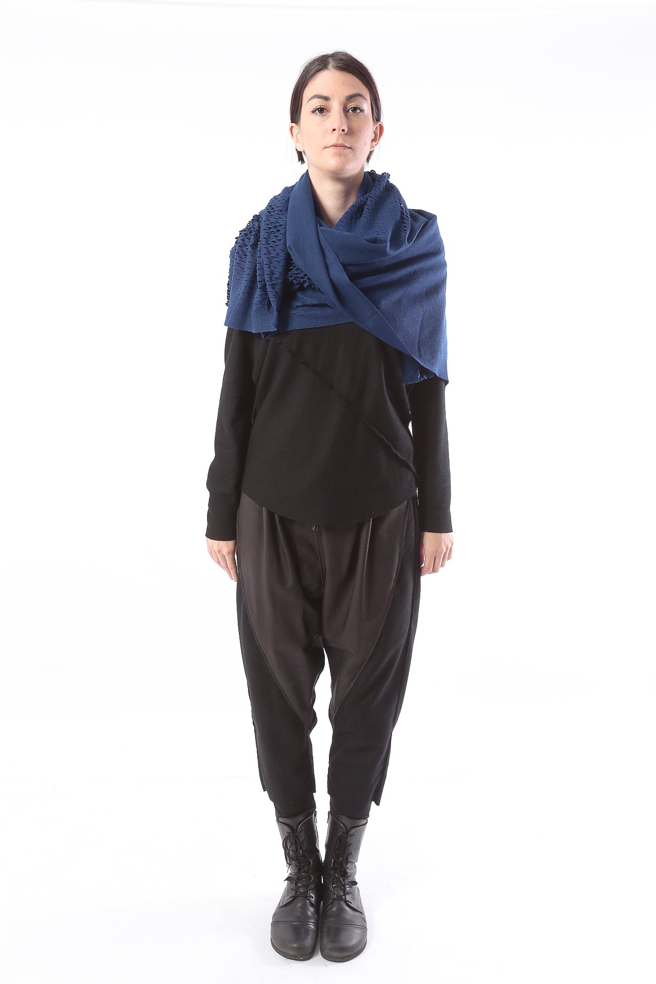 PLAIN CORNICE STOLE［WOOL］SOLID COLOR