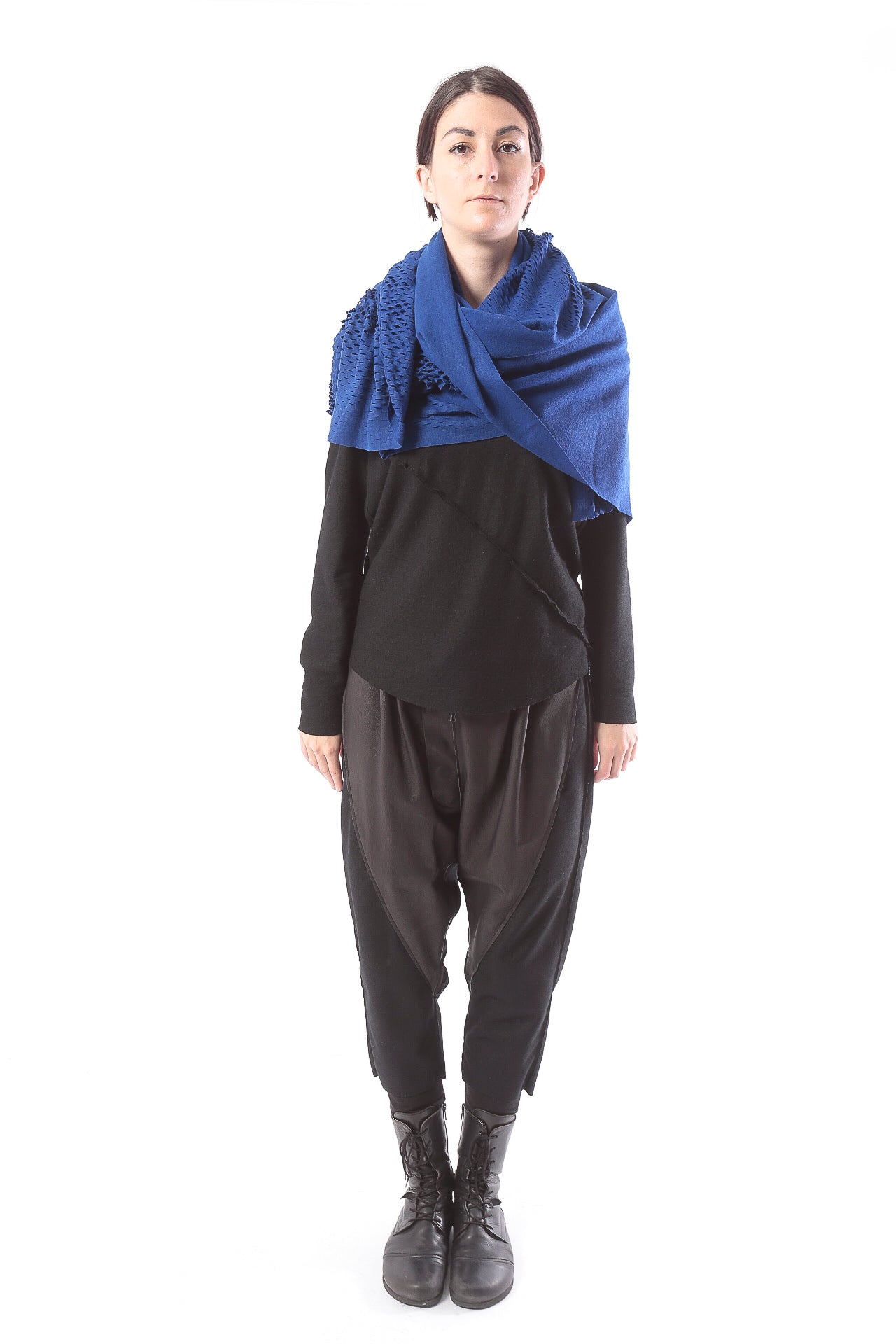 PLAIN CORNICE STOLE［WOOL］SOLID COLOR