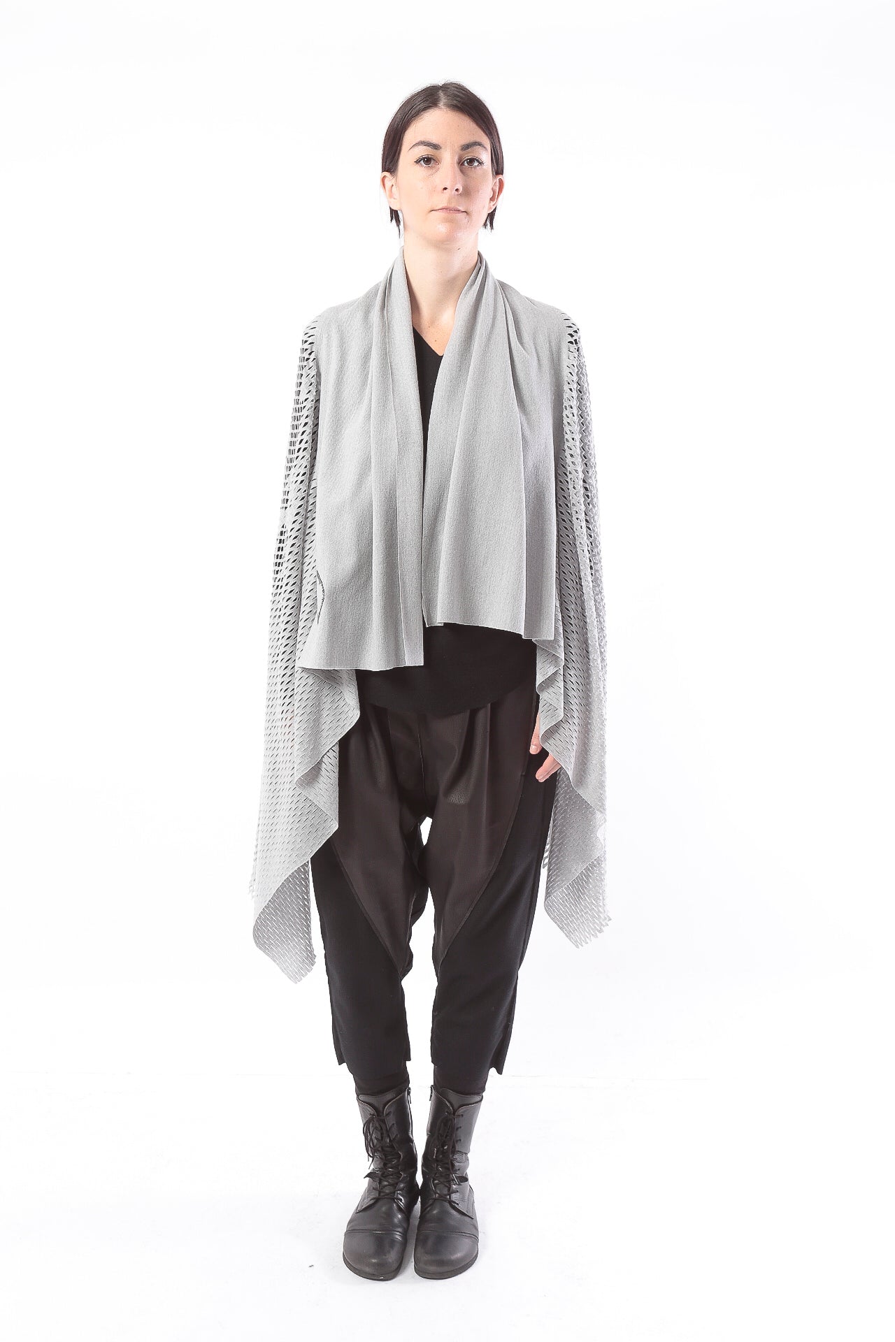 PLAIN CORNICE STOLE［WOOL］SOLID COLOR