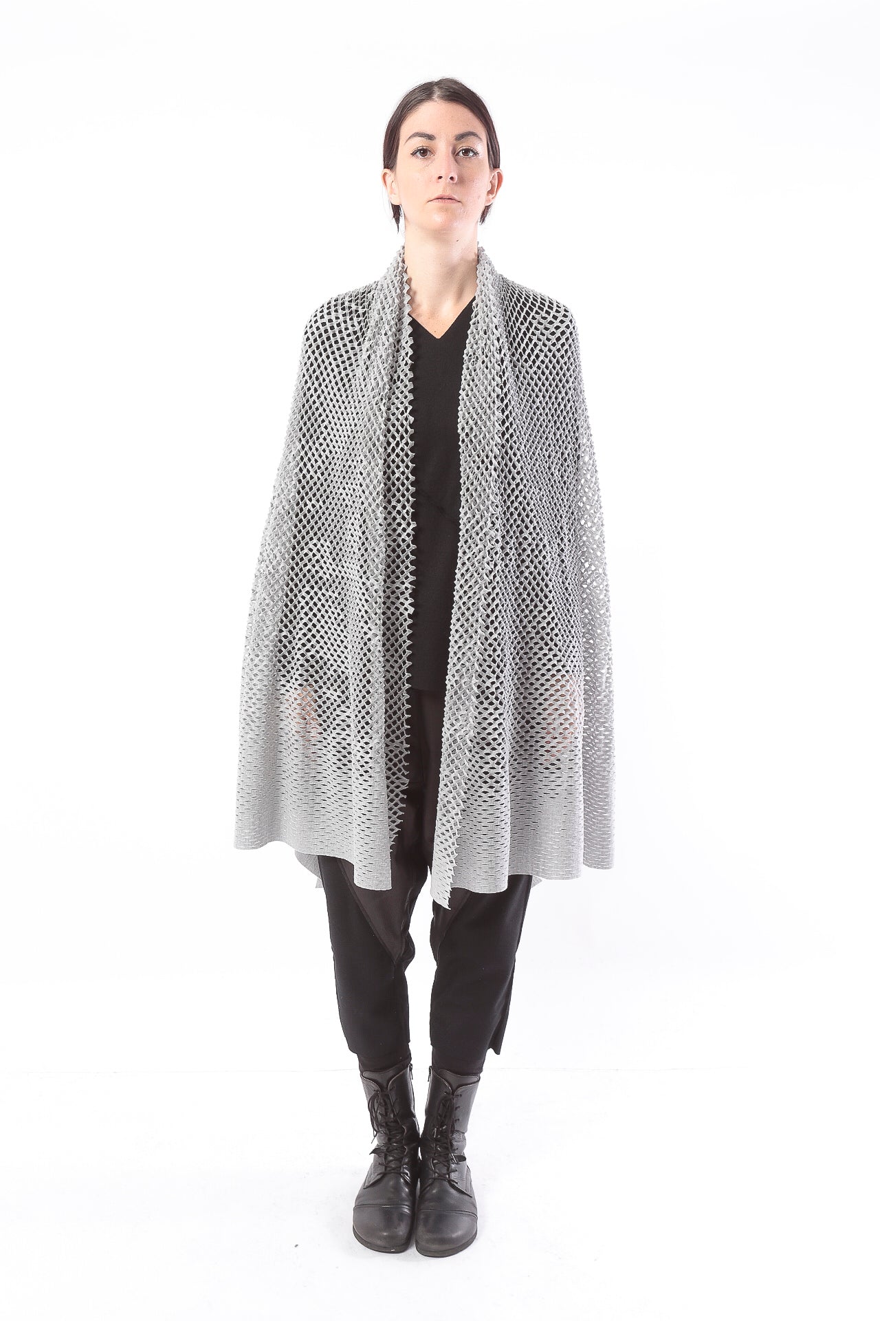 PLAIN CORNICE STOLE［WOOL］SOLID COLOR