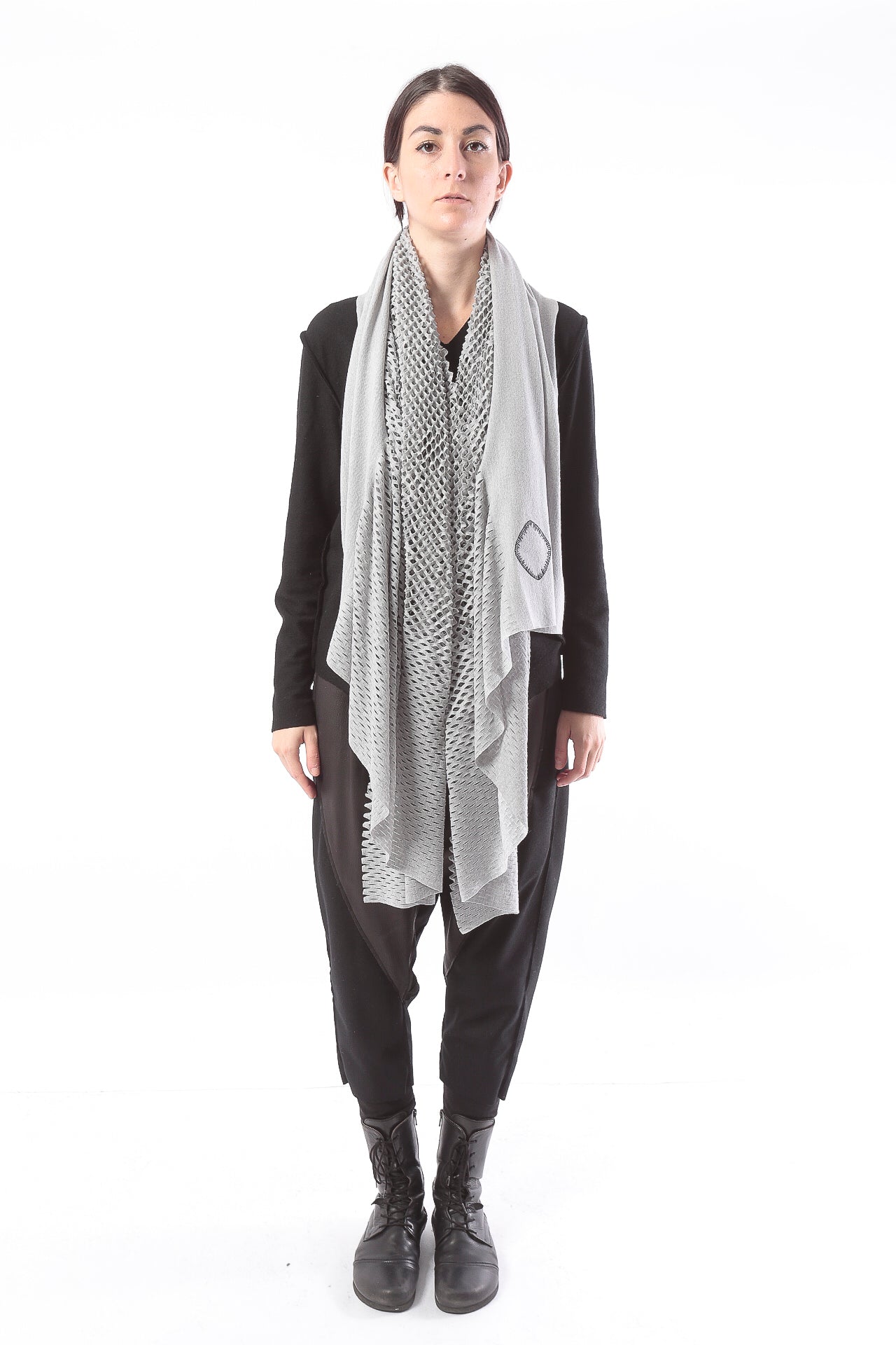 PLAIN CORNICE STOLE［WOOL］SOLID COLOR