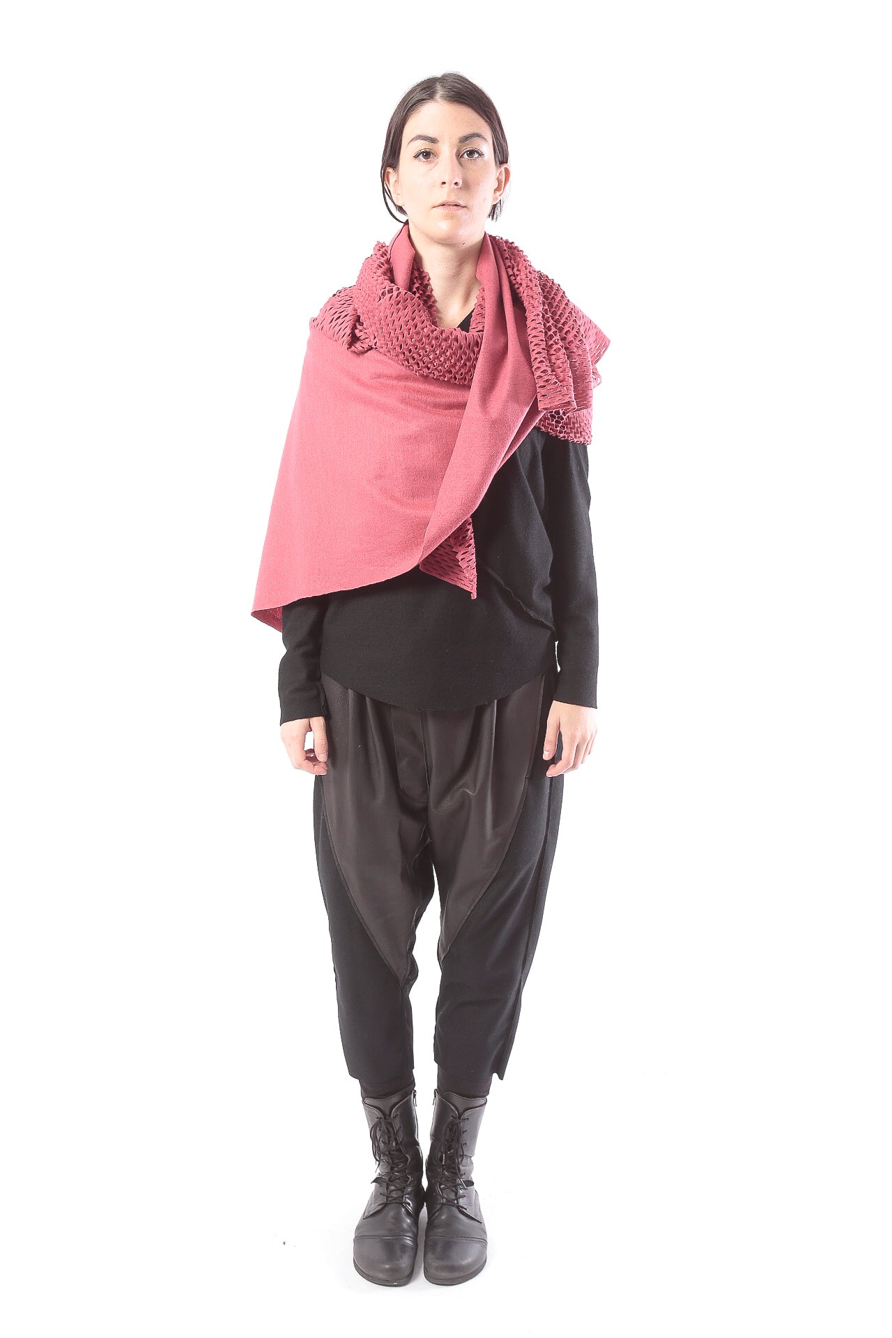 PLAIN CORNICE STOLE［WOOL］SOLID COLOR