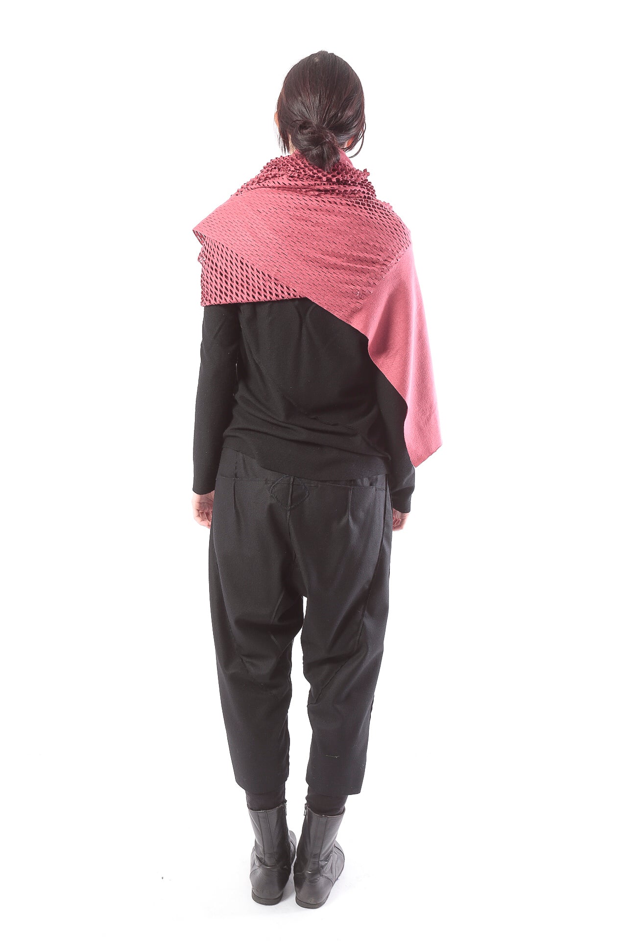 PLAIN CORNICE STOLE［WOOL］SOLID COLOR
