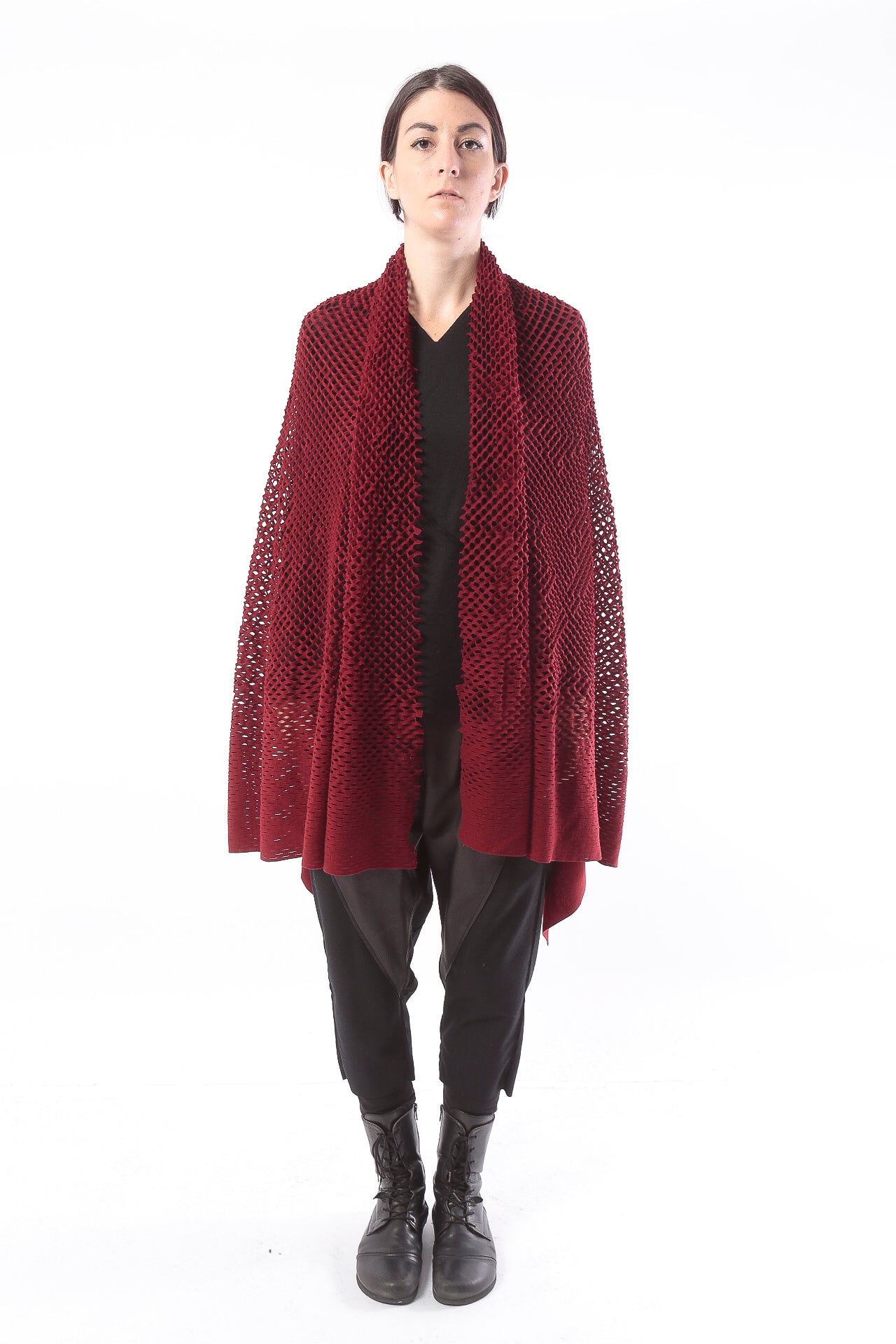 PLAIN CORNICE STOLE［WOOL］SOLID COLOR