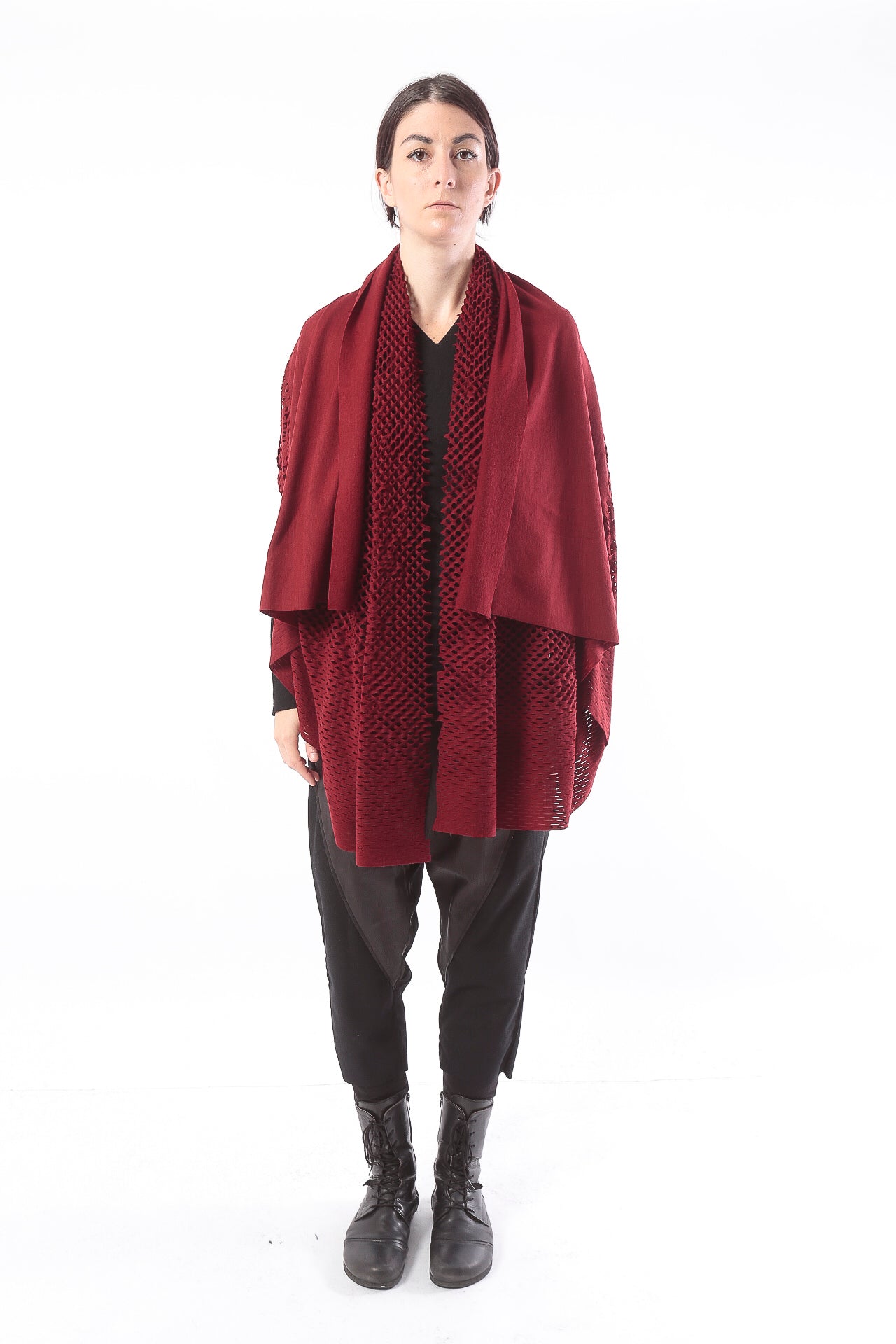 PLAIN CORNICE STOLE［WOOL］SOLID COLOR