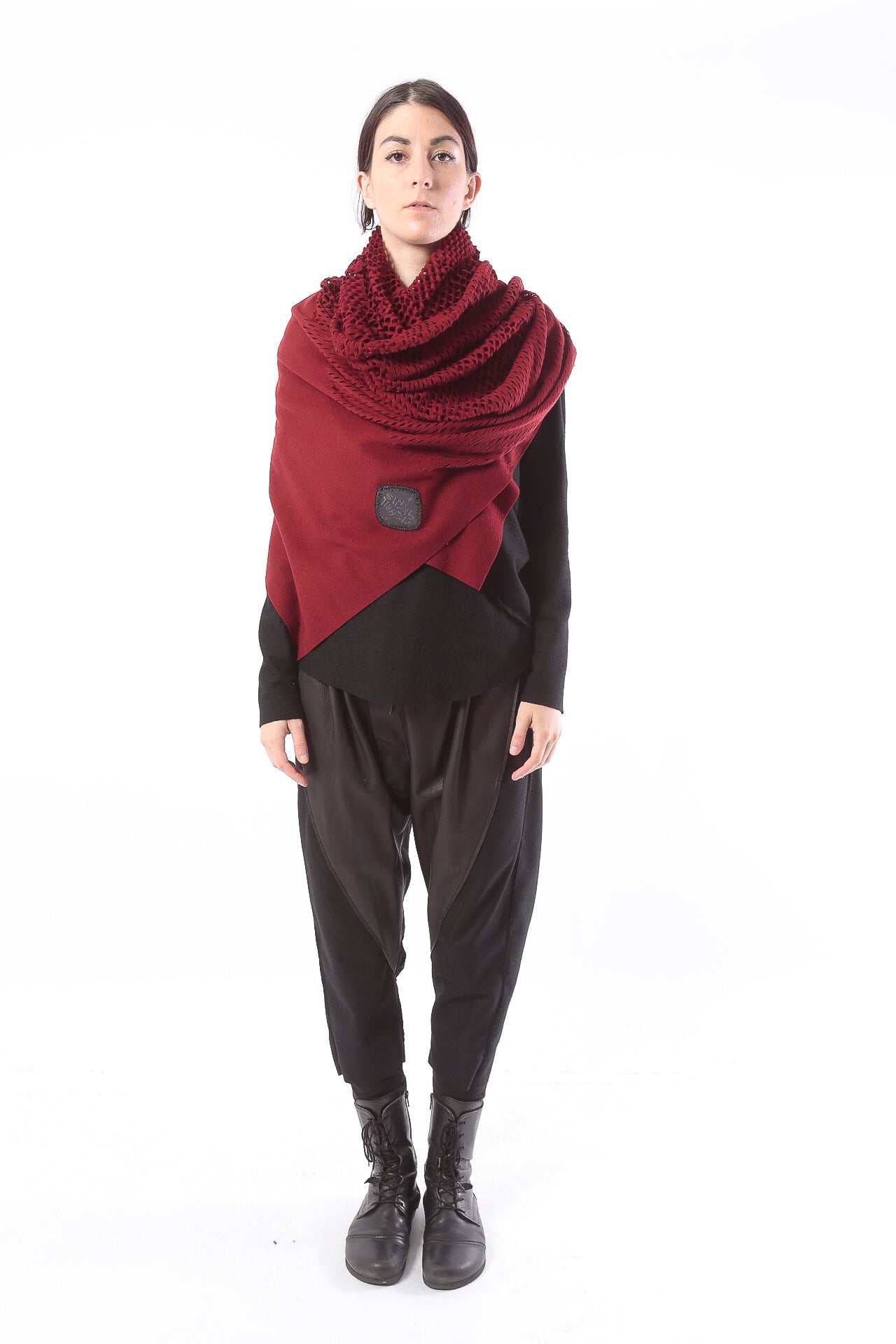 PLAIN CORNICE STOLE［WOOL］SOLID COLOR