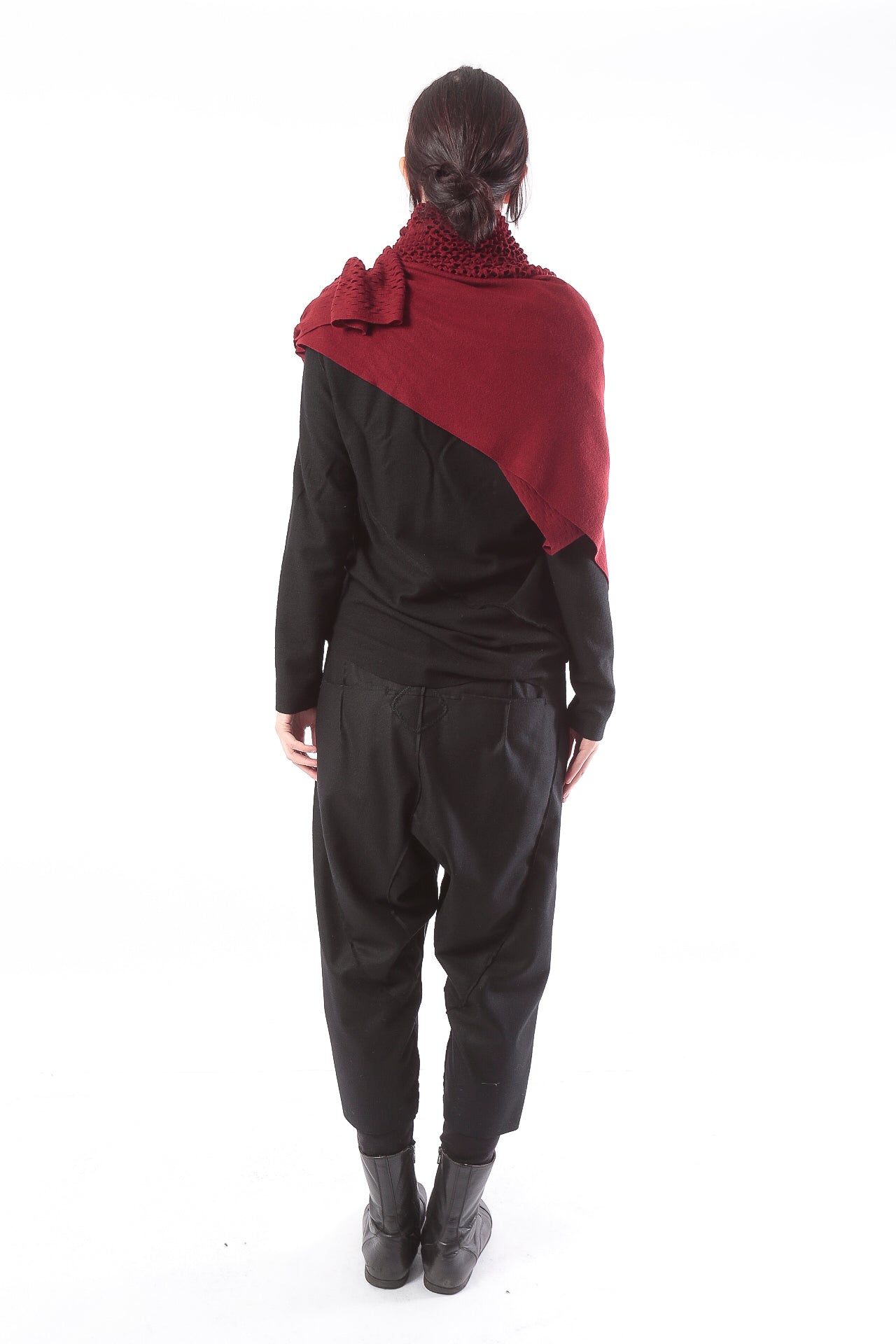 PLAIN CORNICE STOLE［WOOL］SOLID COLOR