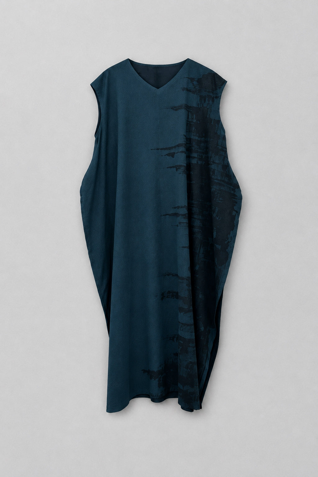 BALLOON ONE PIECE［COTTON］HAND PAINTED PRINT NO SLEEVE