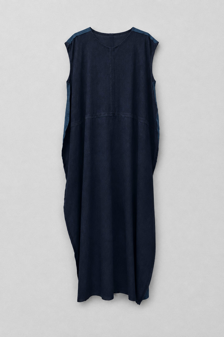 BALLOON ONE PIECE［COTTON］HAND PAINTED PRINT NO SLEEVE