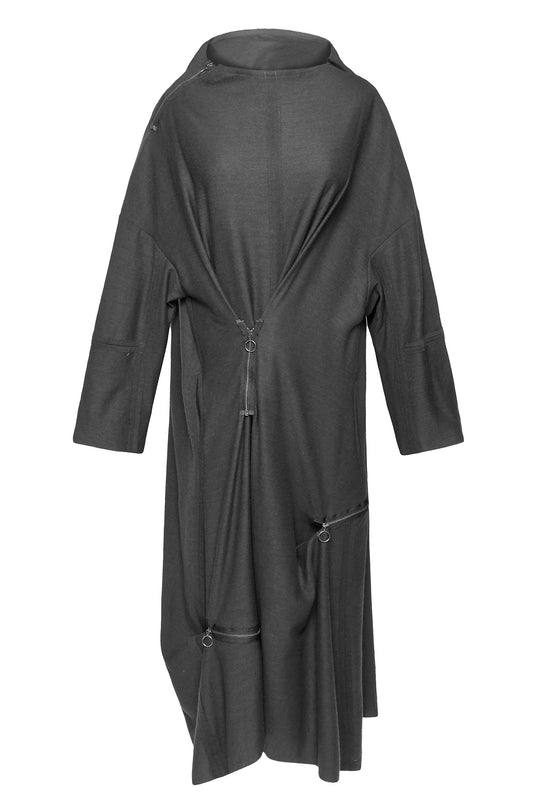 SCULPTURAL ZIP ONE PIECE［WOOL］