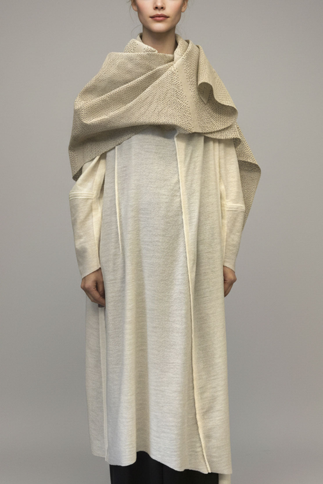 2WAY CROPPED SHOULDER ONE PIECE［WOOL］