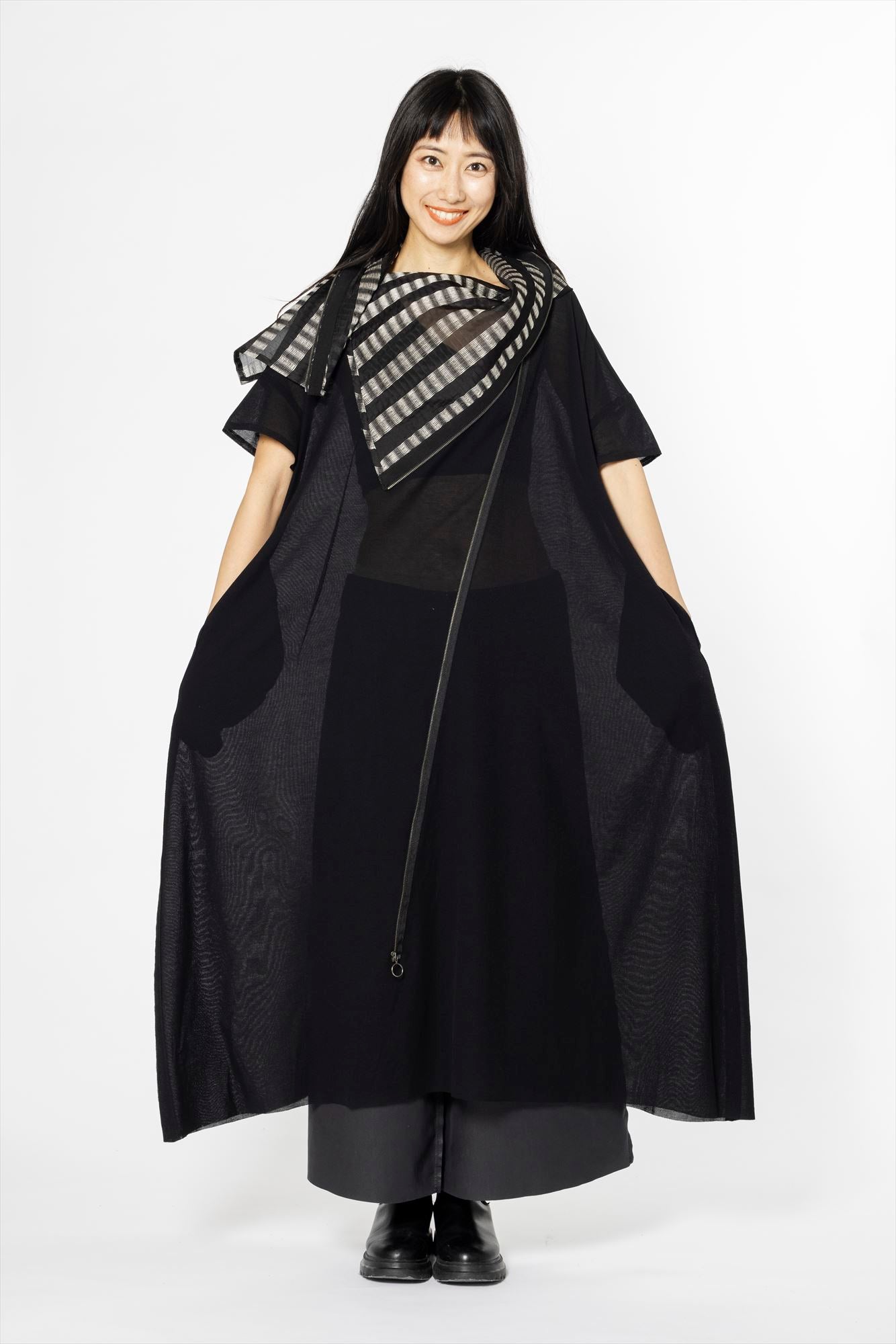 ZIP ONE PIECE［COTTON］HALF SLEEVE