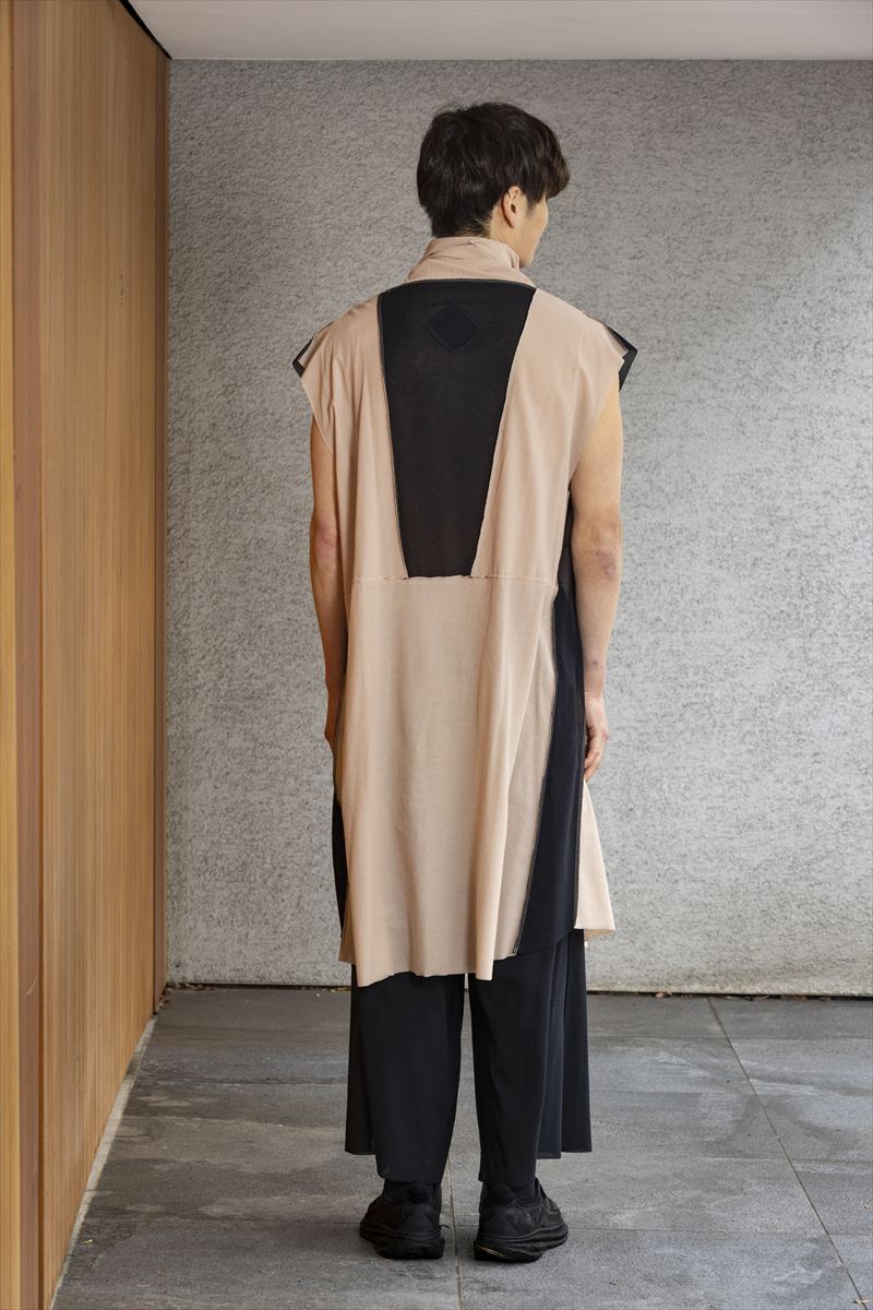 3 WAYS HOODED ONE PIECE［COTTON］BLOCK COLOR BEIGE