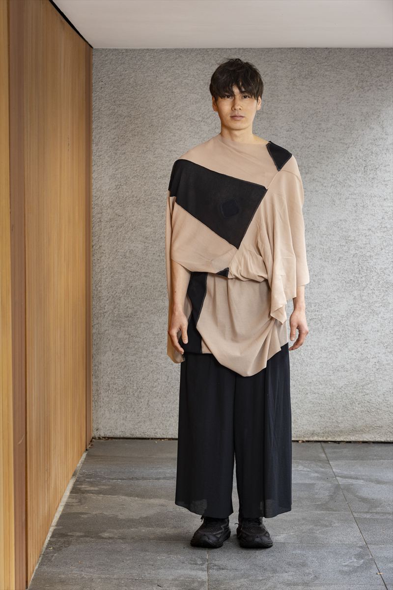 3 WAYS HOODED ONE PIECE［COTTON］BLOCK COLOR BEIGE