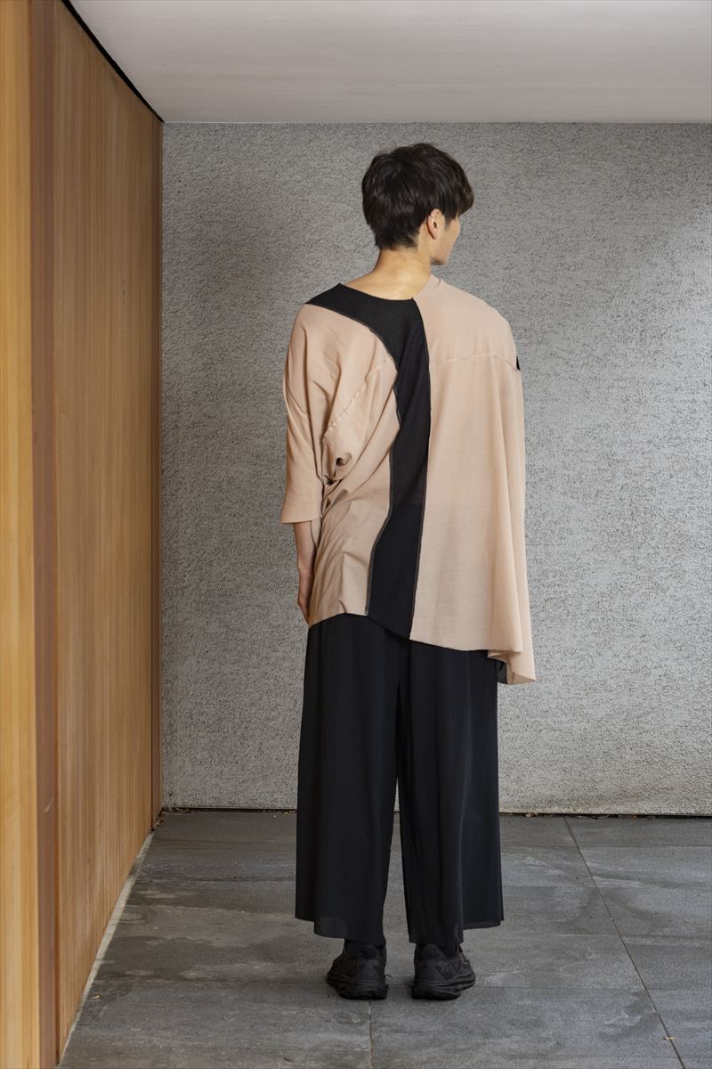 3 WAYS HOODED ONE PIECE［COTTON］BLOCK COLOR BEIGE