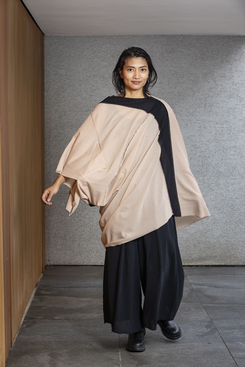 3 WAYS HOODED ONE PIECE［COTTON］BLOCK COLOR BEIGE
