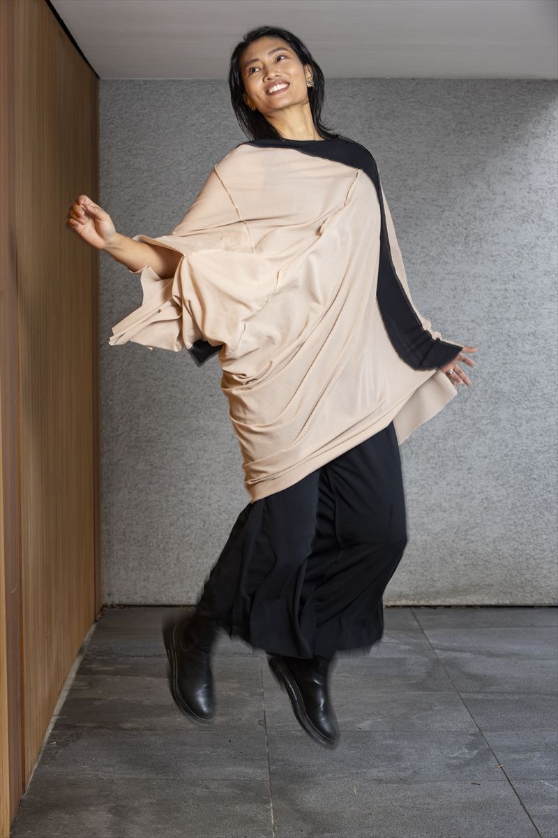 3 WAYS HOODED ONE PIECE［COTTON］BLOCK COLOR BEIGE