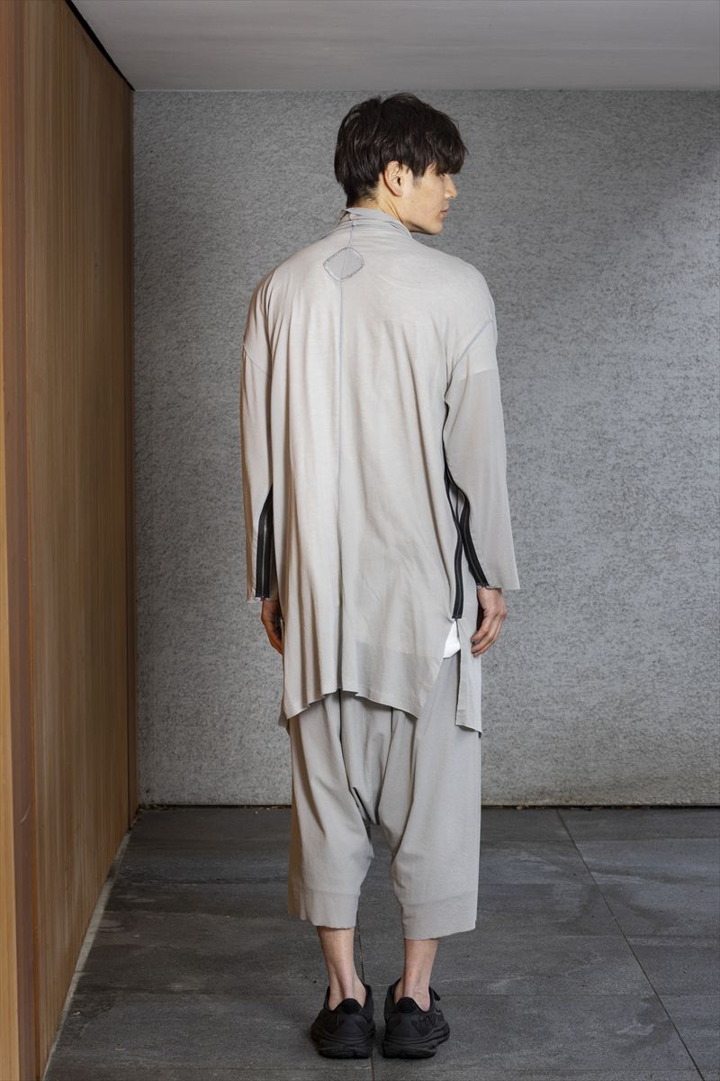 COAT STOLE［COTTON］SILVER GRAY with PANEL
