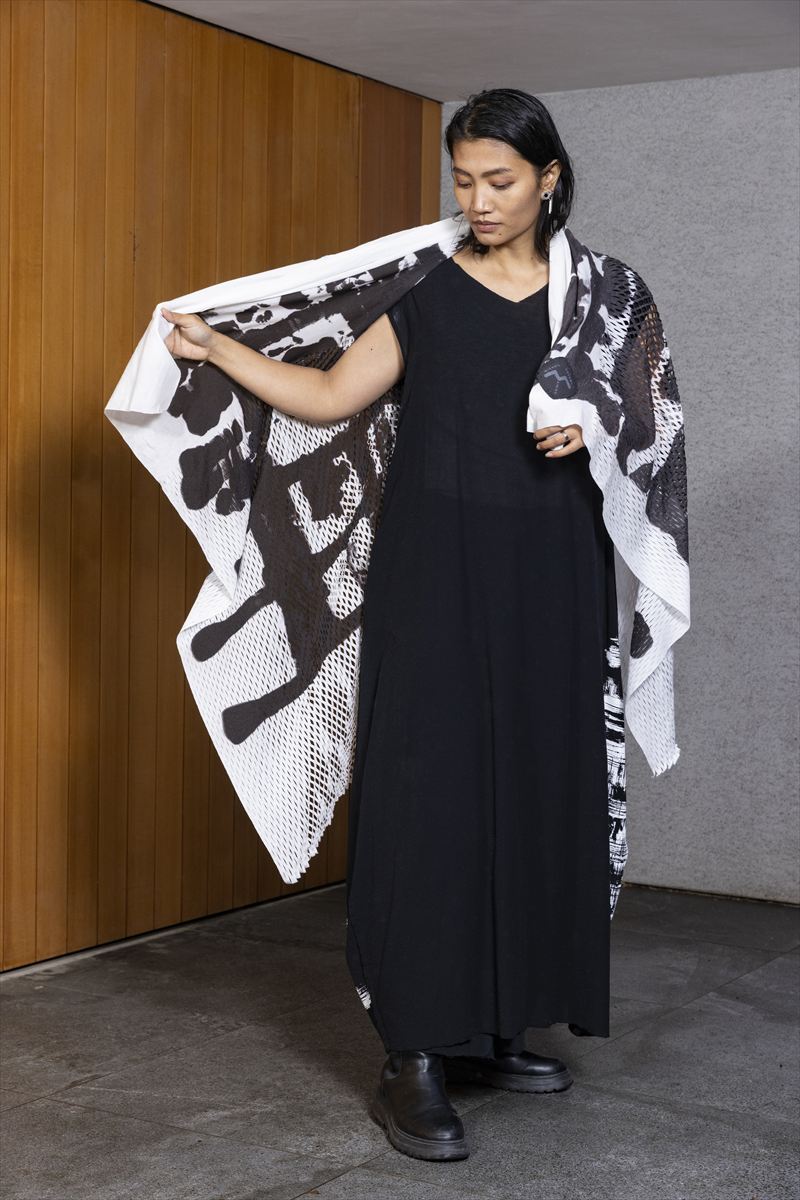 PLAIN CORNICE STOLE［COTTON］INKJET PRINT