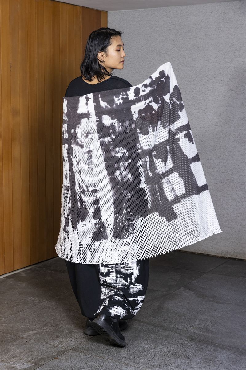 PLAIN CORNICE STOLE［COTTON］INKJET PRINT