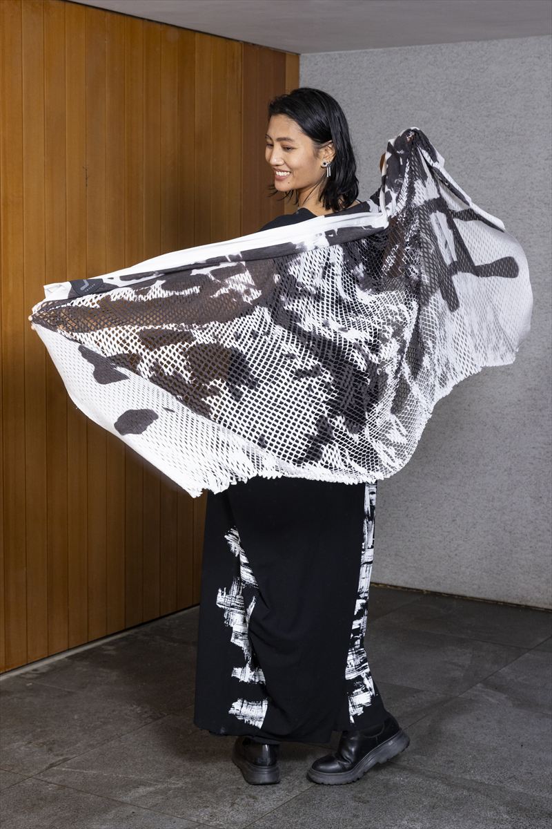 PLAIN CORNICE STOLE［COTTON］INKJET PRINT
