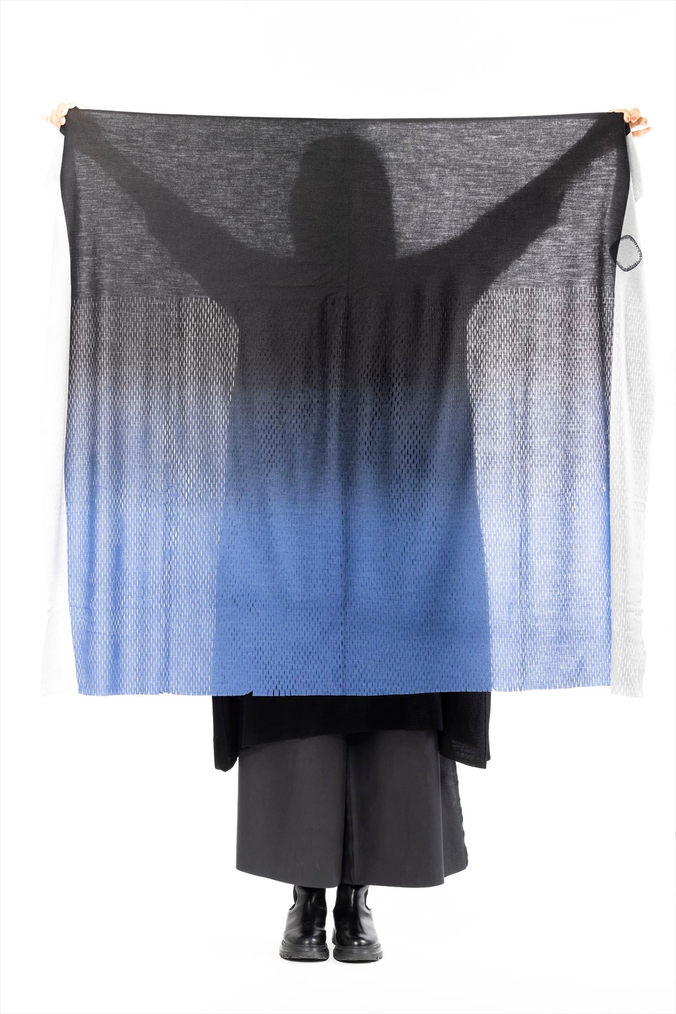 PLAIN CORNICE STOLE［WOOL］DOUBLE GRADATION