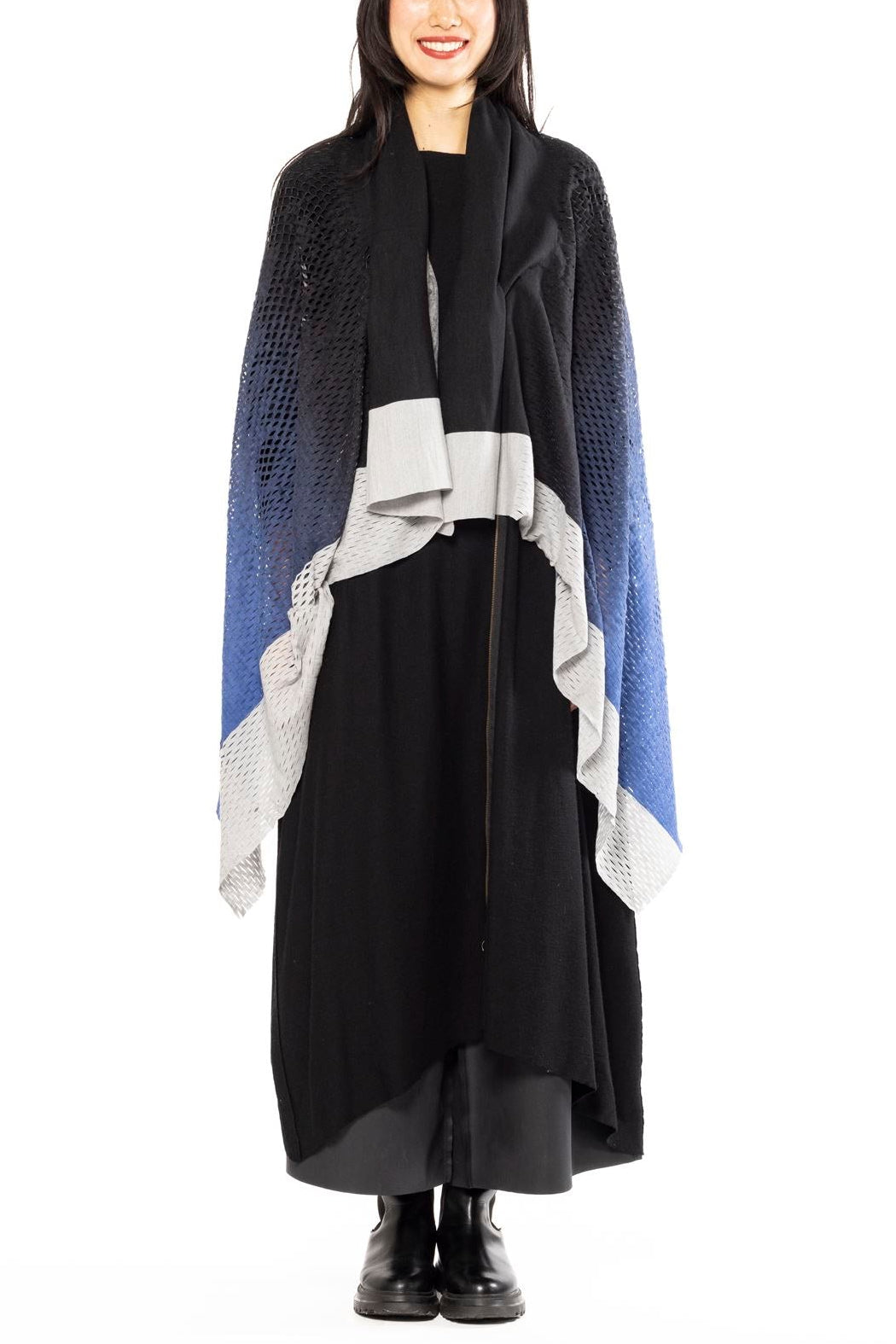 PLAIN CORNICE STOLE［WOOL］DOUBLE GRADATION