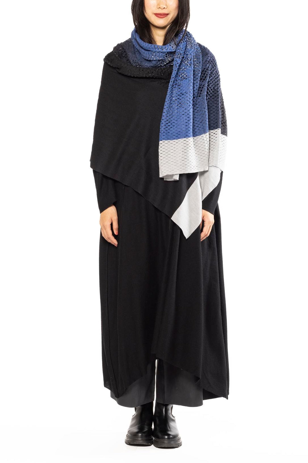 PLAIN CORNICE STOLE［WOOL］DOUBLE GRADATION