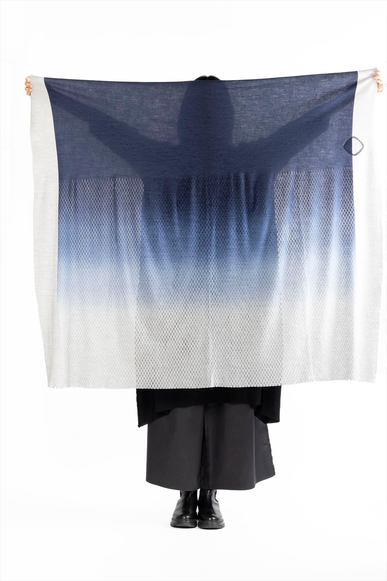 PLAIN CORNICE STOLE［WOOL］SINGLE GRADATION