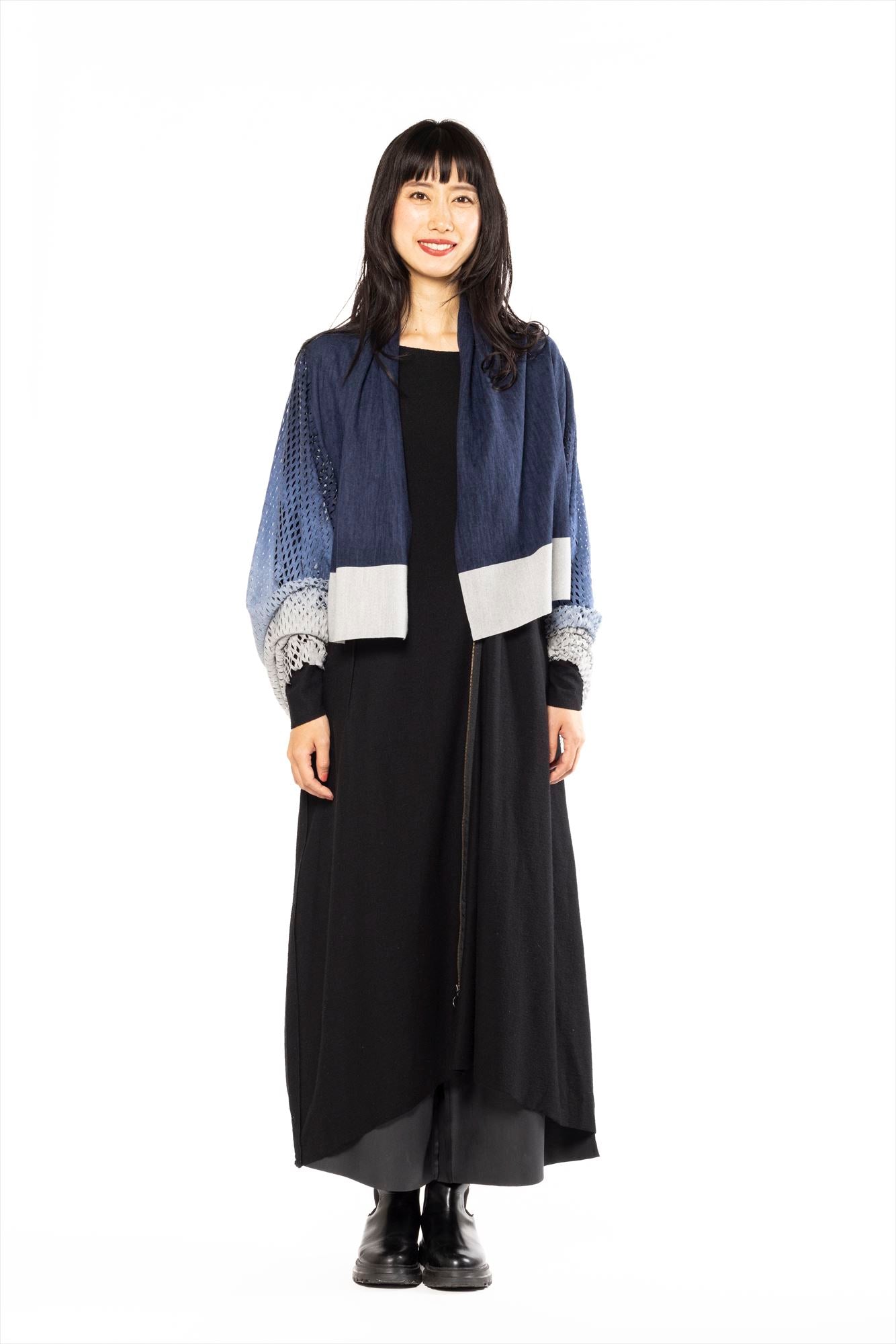 PLAIN CORNICE STOLE［WOOL］SINGLE GRADATION