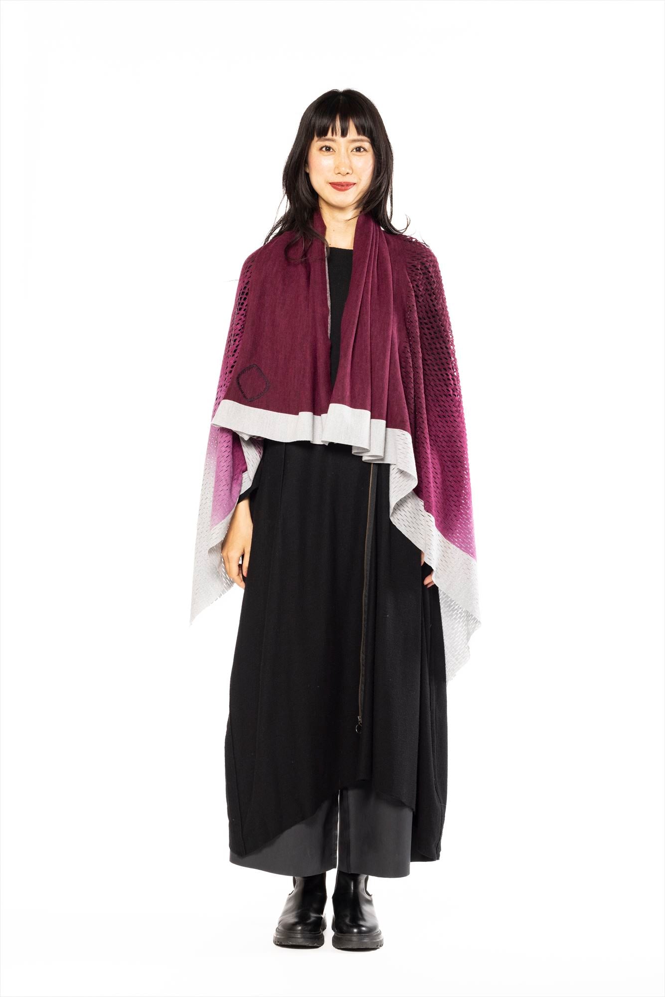 PLAIN CORNICE STOLE［WOOL］SINGLE GRADATION