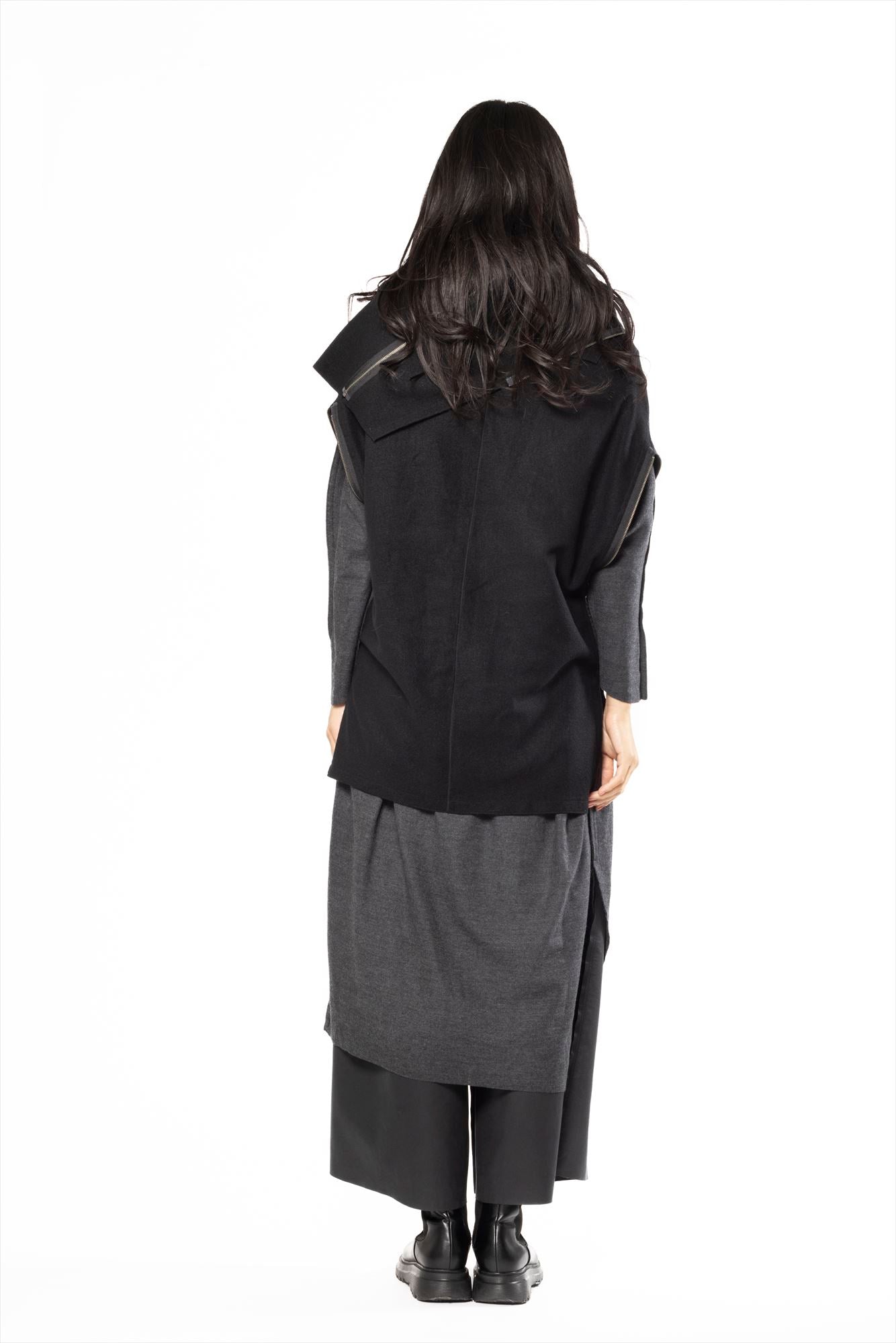 (PAIR IN SET) COAT STOLE WOOL + QUILT INNER COAT