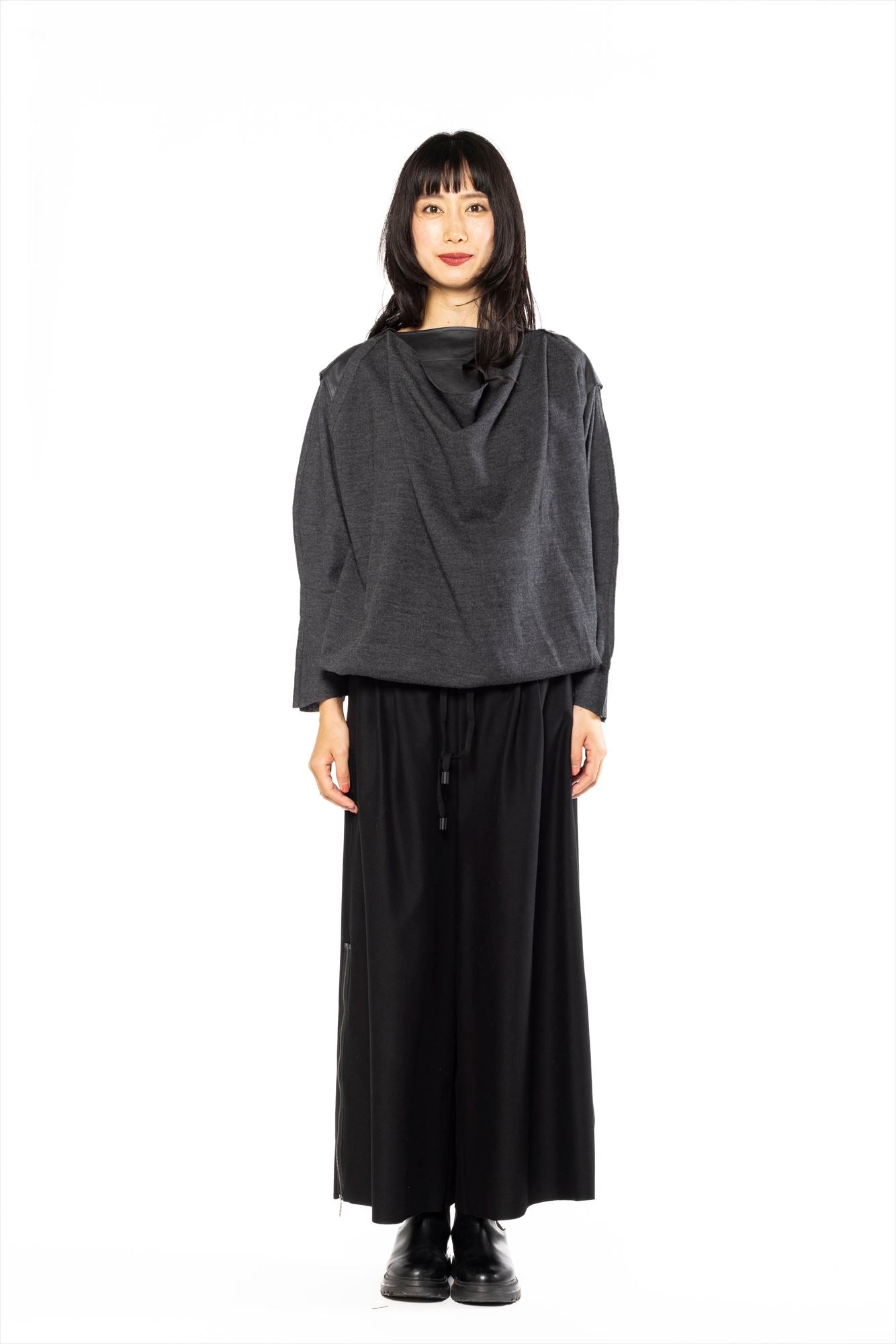 ZIP WIDE PANTS［COTTON］