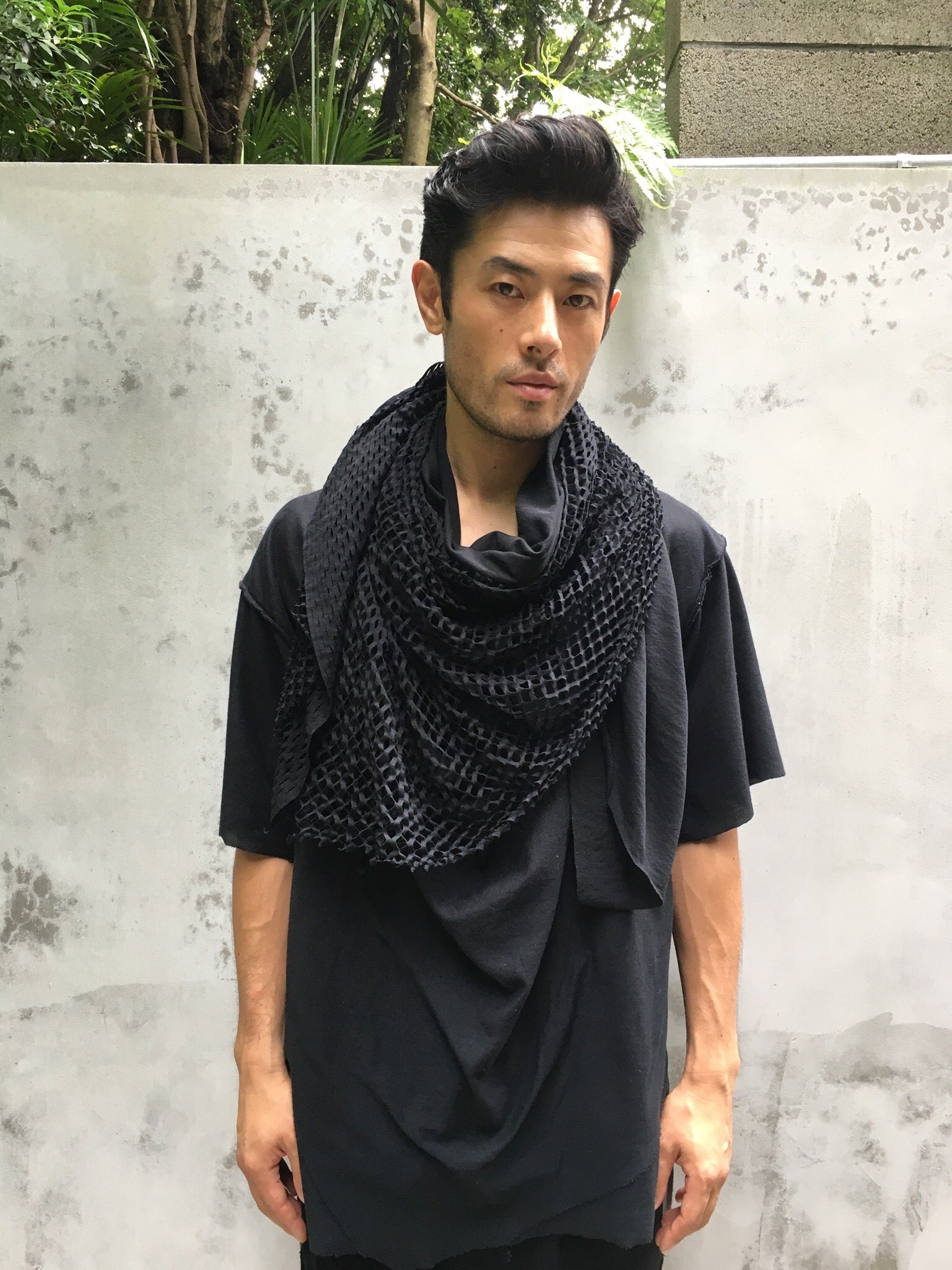 PLAIN CORNICE STOLE［COTTON］SOLID COLOR