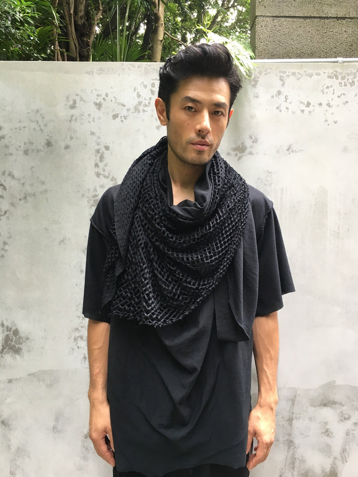 PLAIN CORNICE STOLE［COTTON］SOLID COLOR