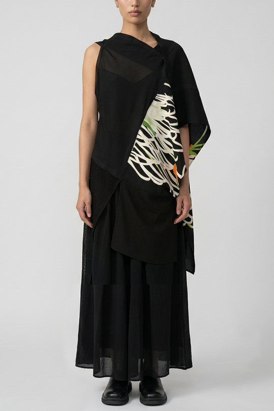 KIMONO PONCHO DRESS［SILK］ #mgakimono