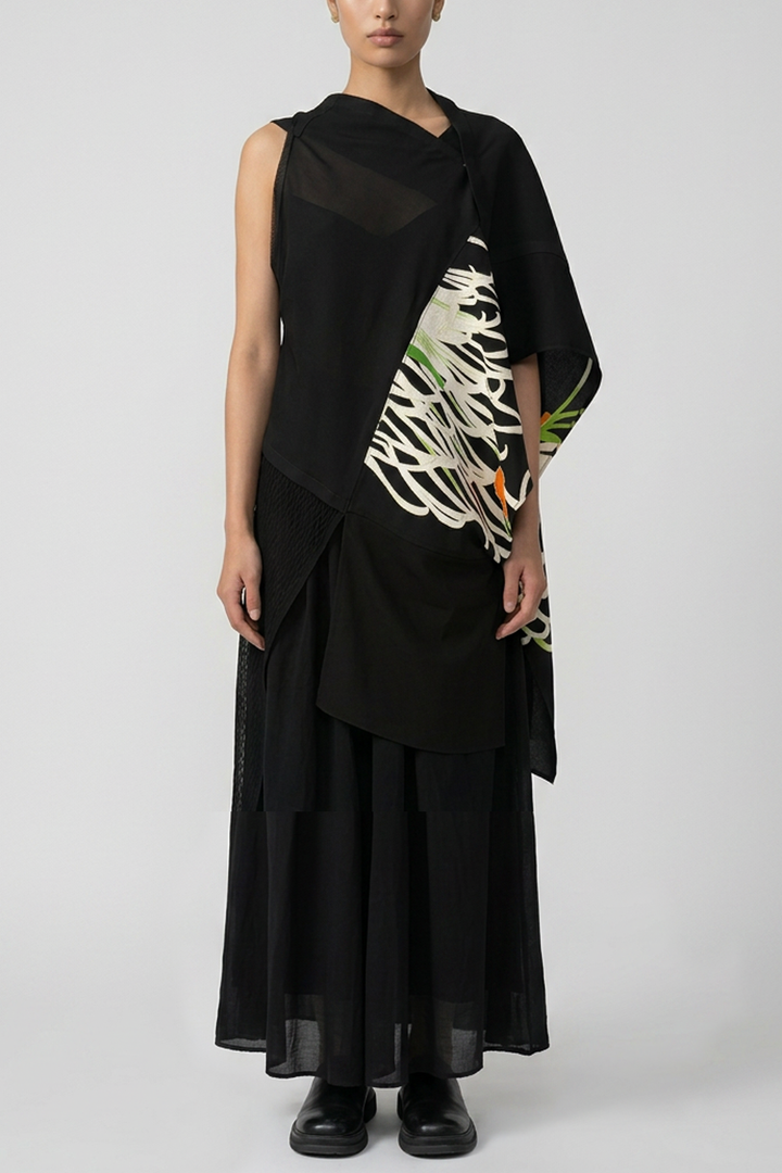 KIMONO PONCHO DRESS［SILK］ #mgakimono